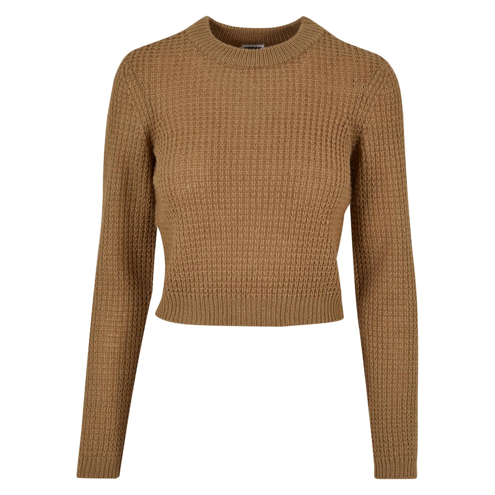 Sweter Damski Gofrowany Krótki