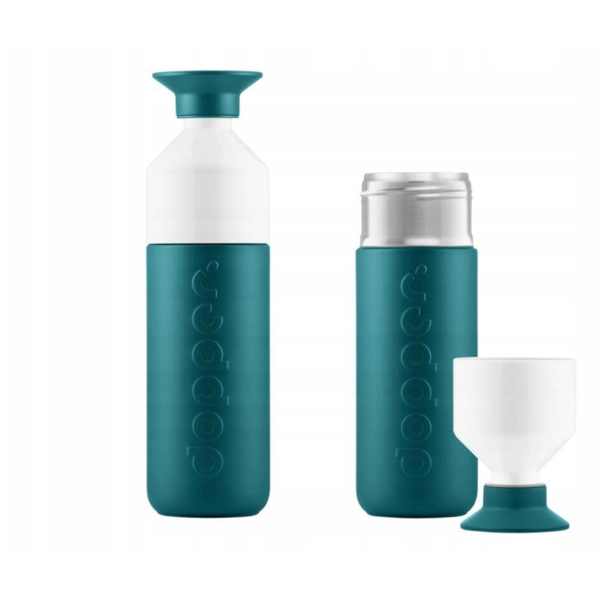 Butelka termiczna Dopper Green Lagoon 350 ml z kubkiem
