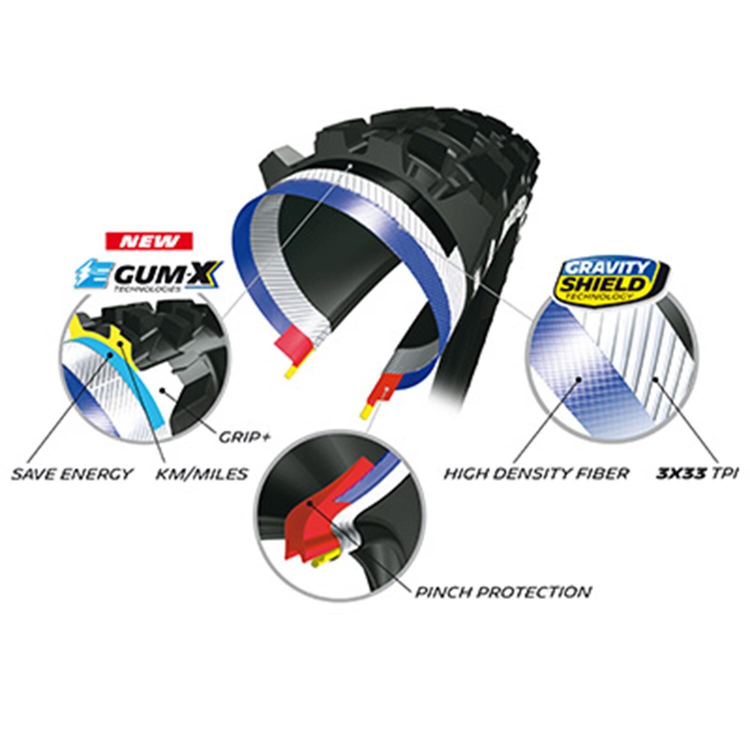 Opona MTB E-Wild tylna składana, 27,5x2,80” 71-584