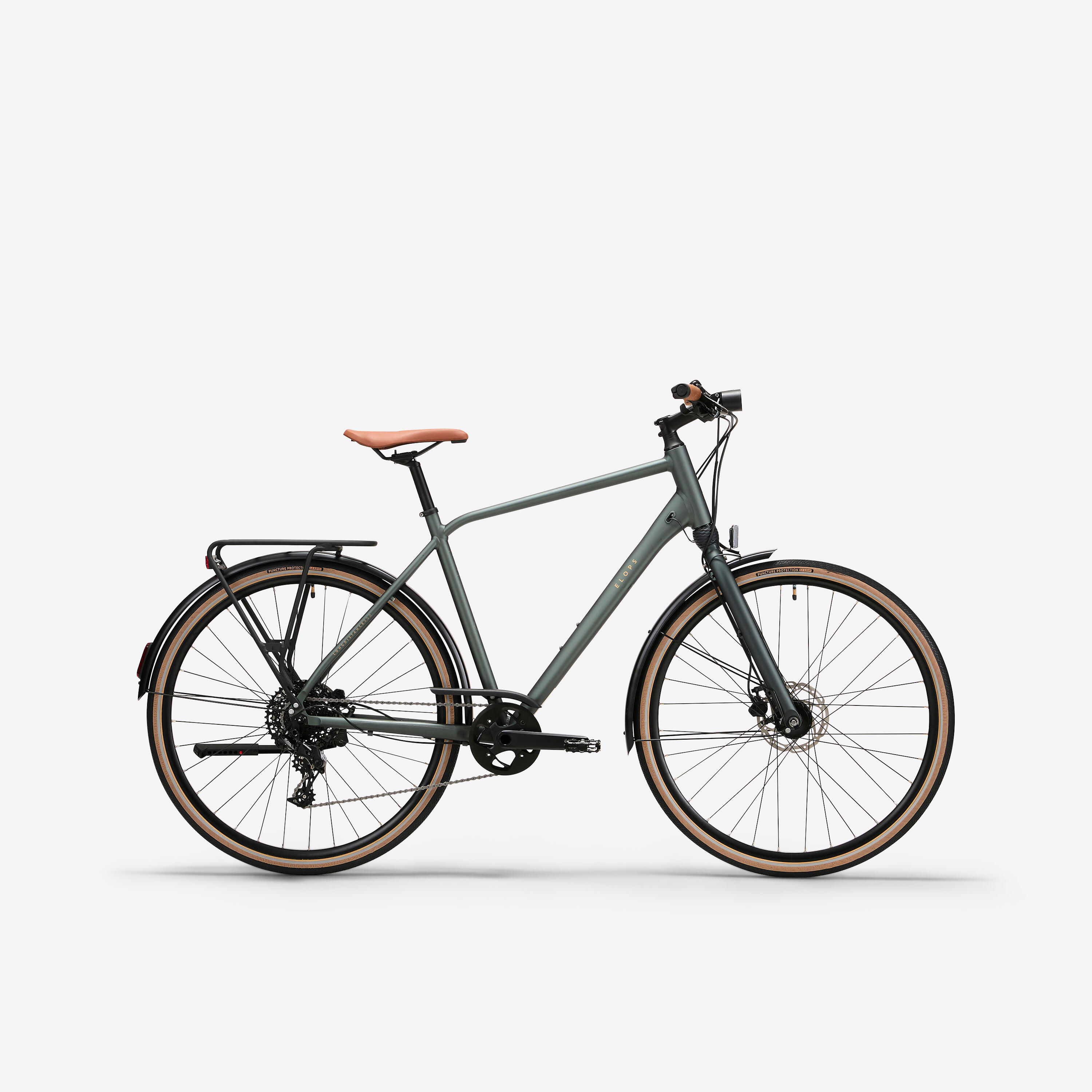 Rower miejski długodystansowy Elops 900 wysoka rama