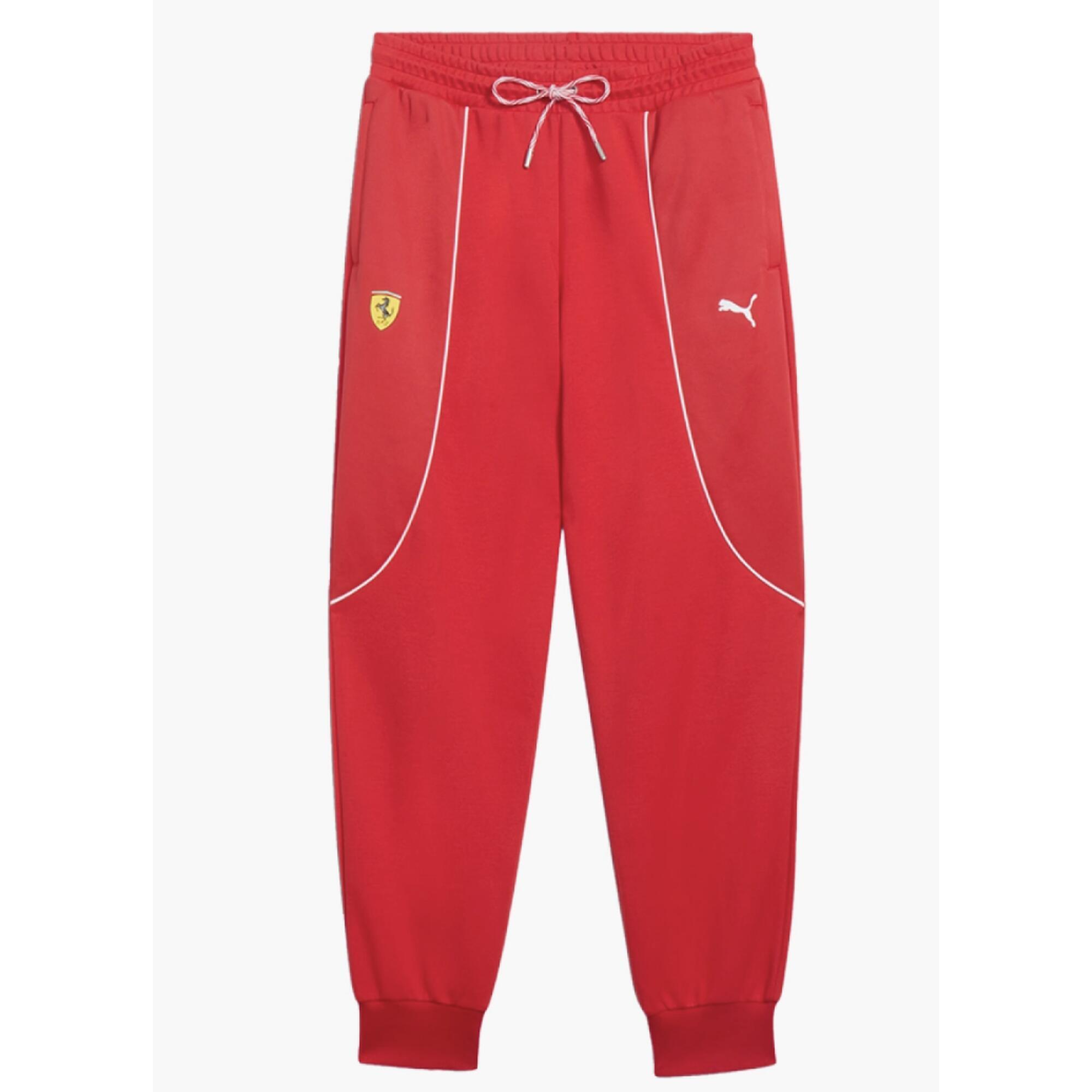 Spodnie sportowe męskie Puma Ferrari Race Sweat Pants CC Rosso Corsa - 620943-02