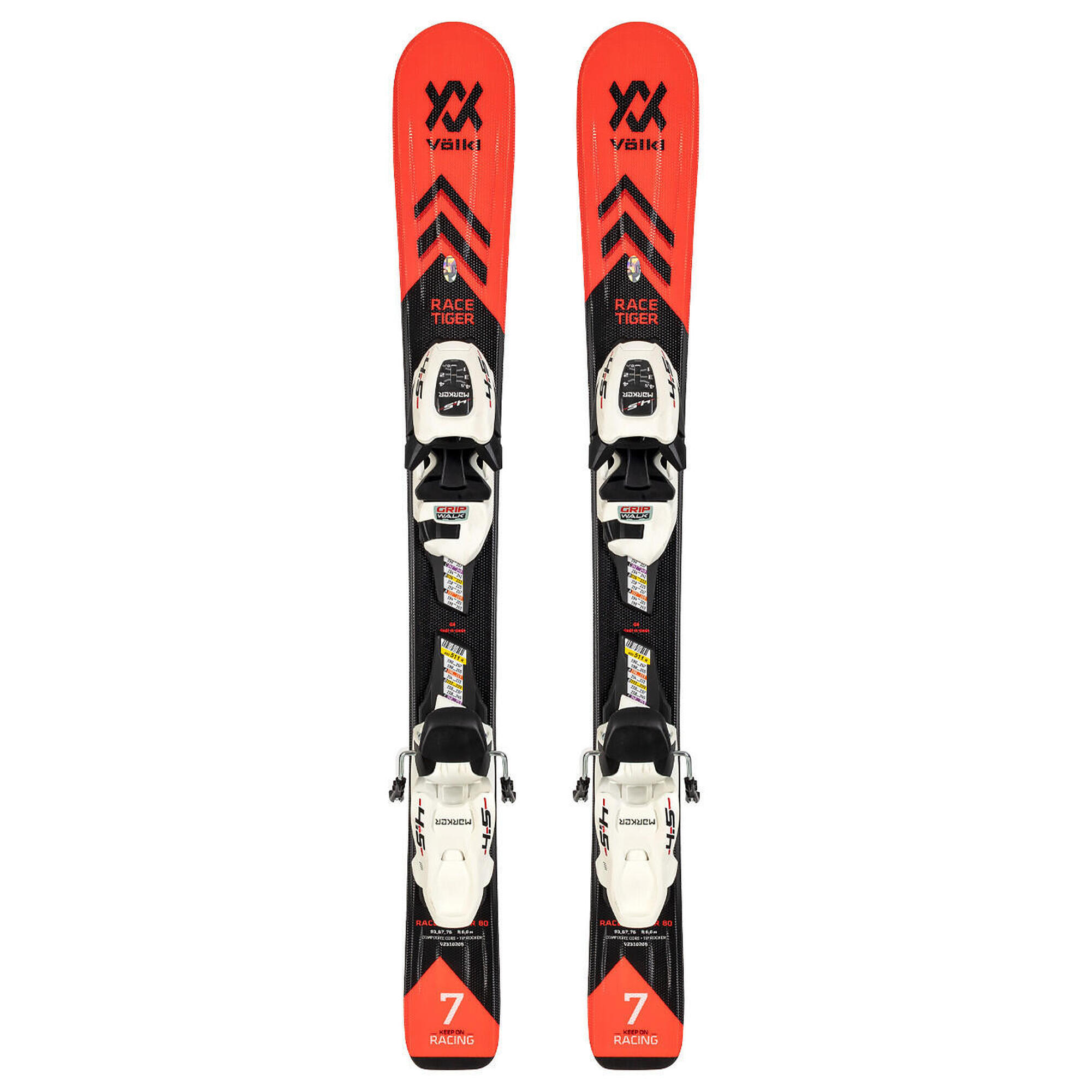 Narty dziecięce VÖLKL RACETIGER JR + wiązanie MARKET FDT 4.5 z GRIP WALK