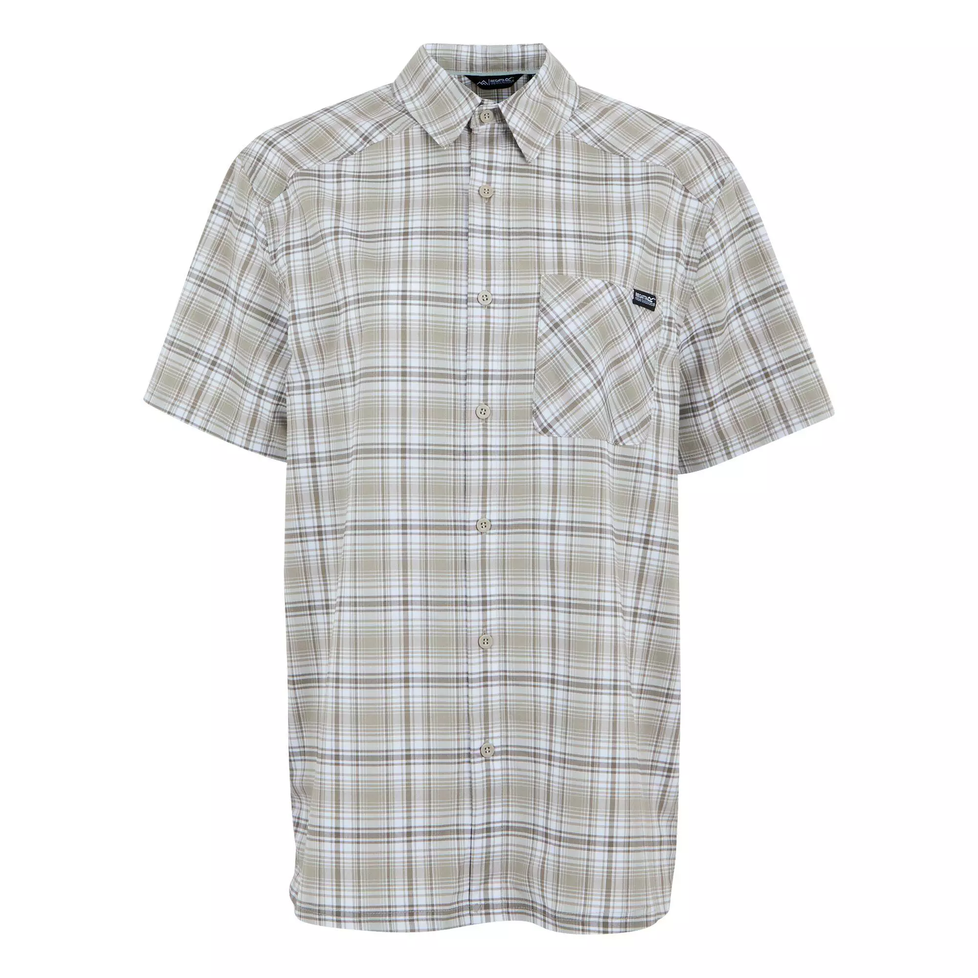 Koszula Męska W Kratkę Z Krótkim Rękawem Begarno