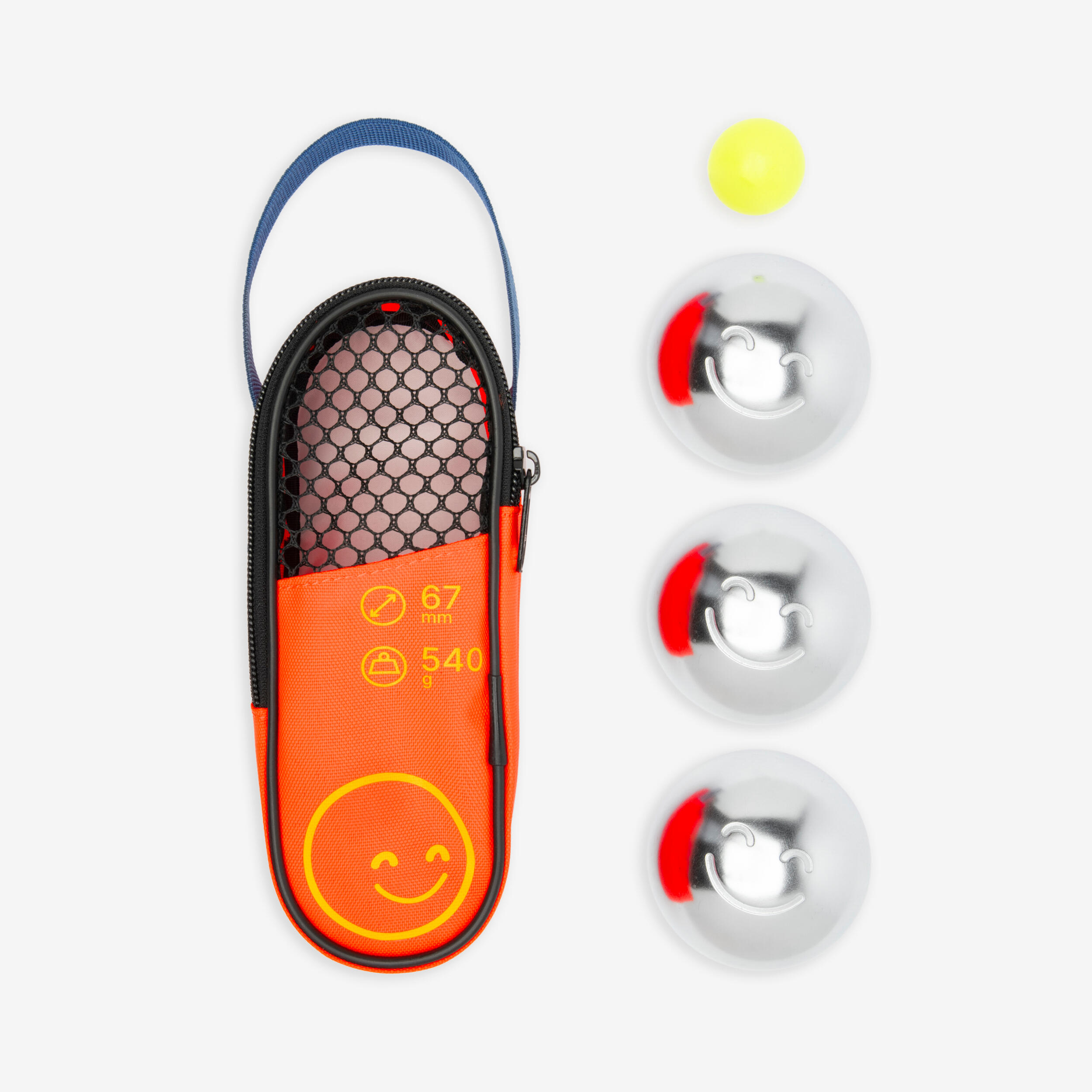 Zestaw 3 rekreacyjnych buli do petanque dla dzieci Koodza 500