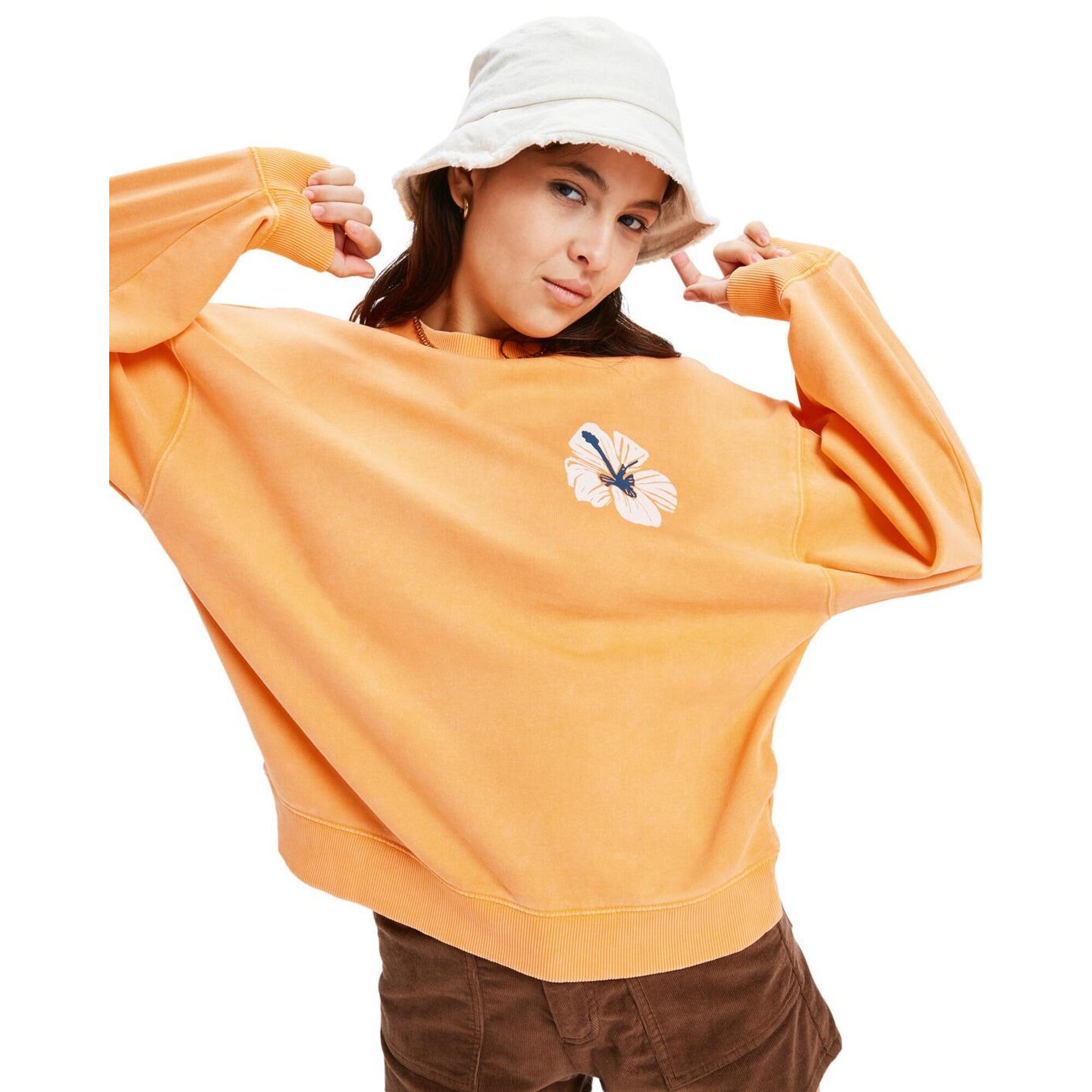 Bluza z okrągłym dekoltem dla Kobiety LINEUP Pomarańczowy