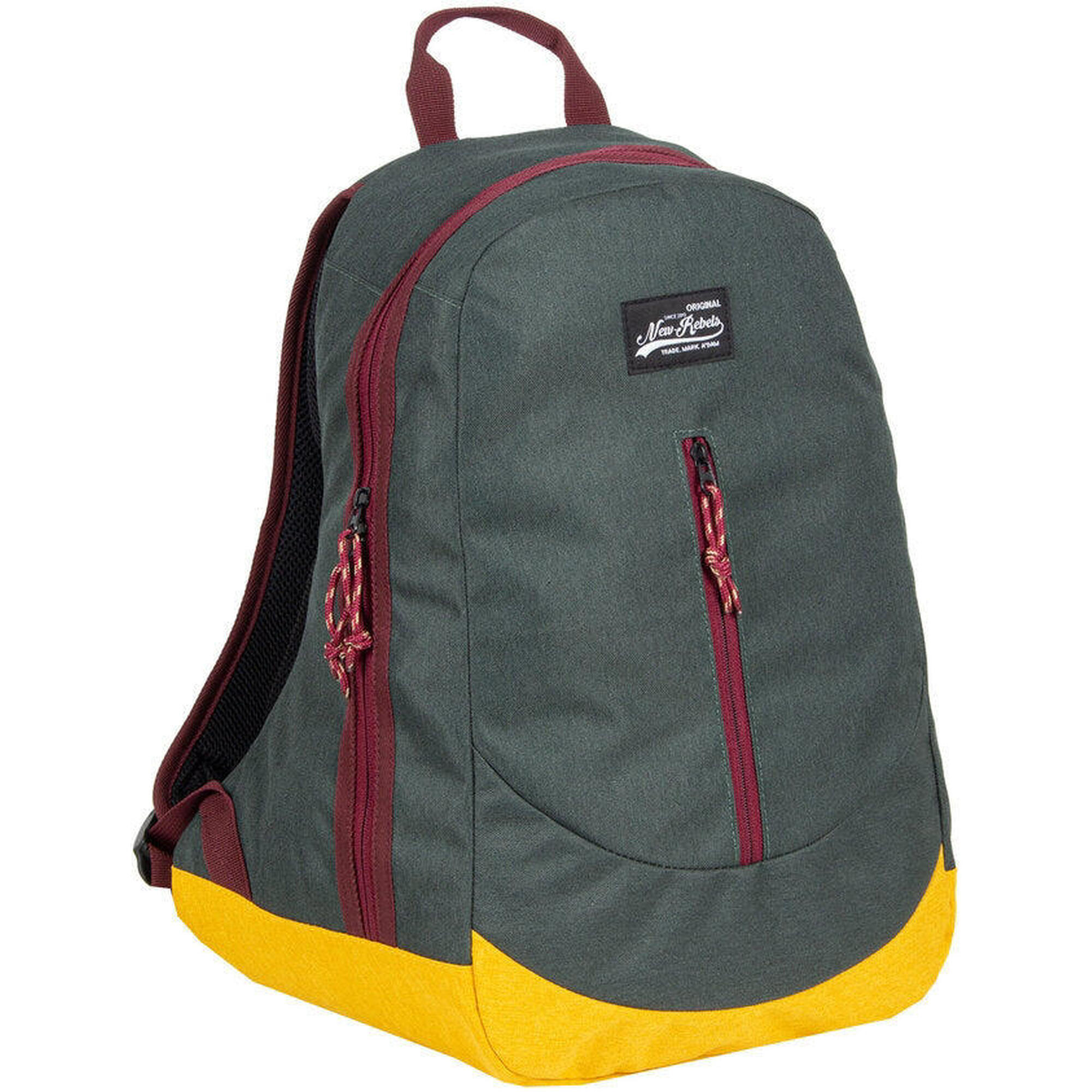 Plecak Medium Rebels 25L Zielony z Przednim Zamkiem Błyskawicznym