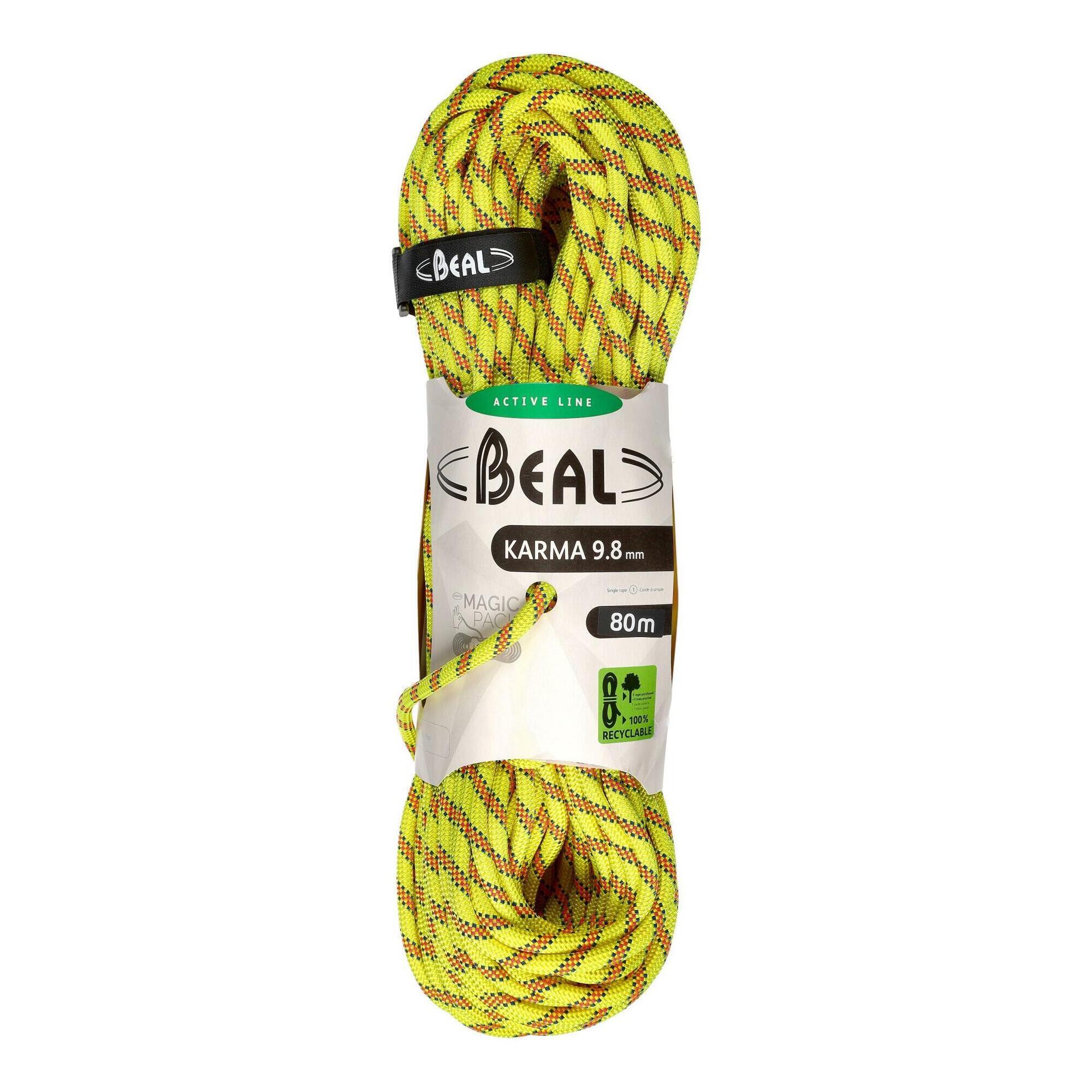 Lina dynamiczna Beal Karma 9,8 mm 80 m - yellow