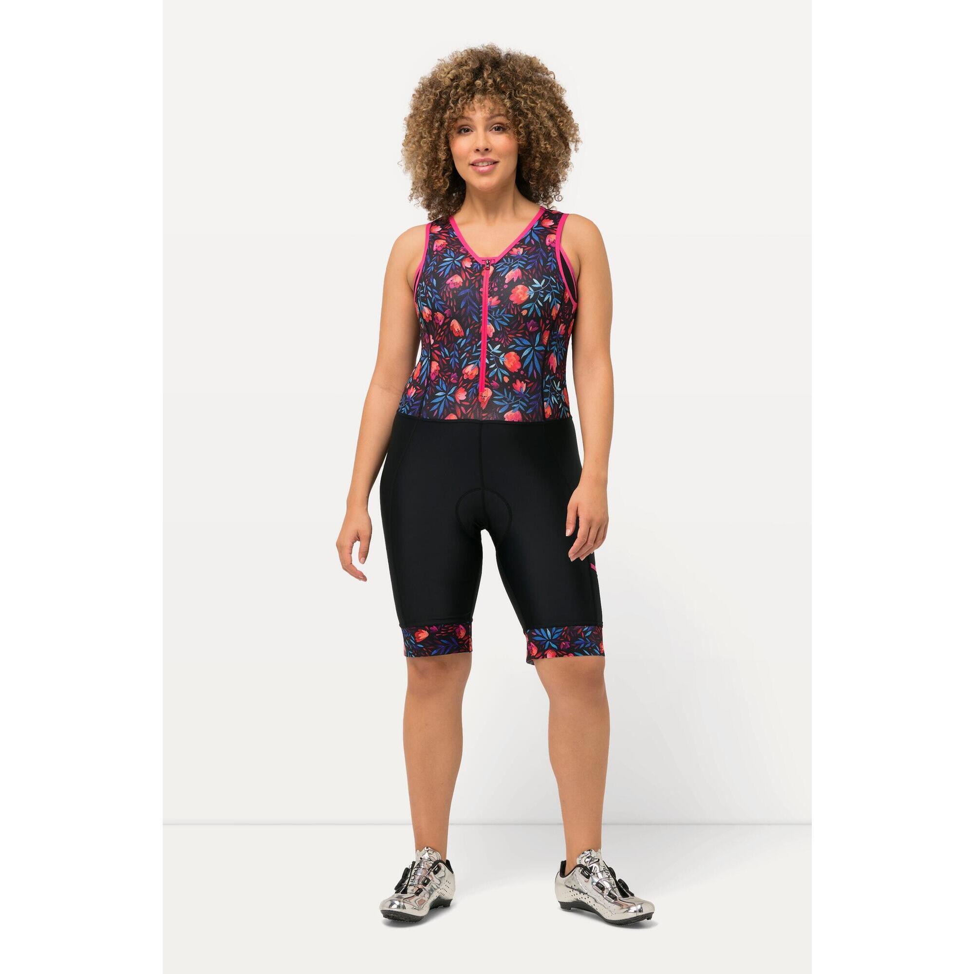 Damskie Spodenki rowerowe wypełnienie na pośladkach szelki szybkoschnące