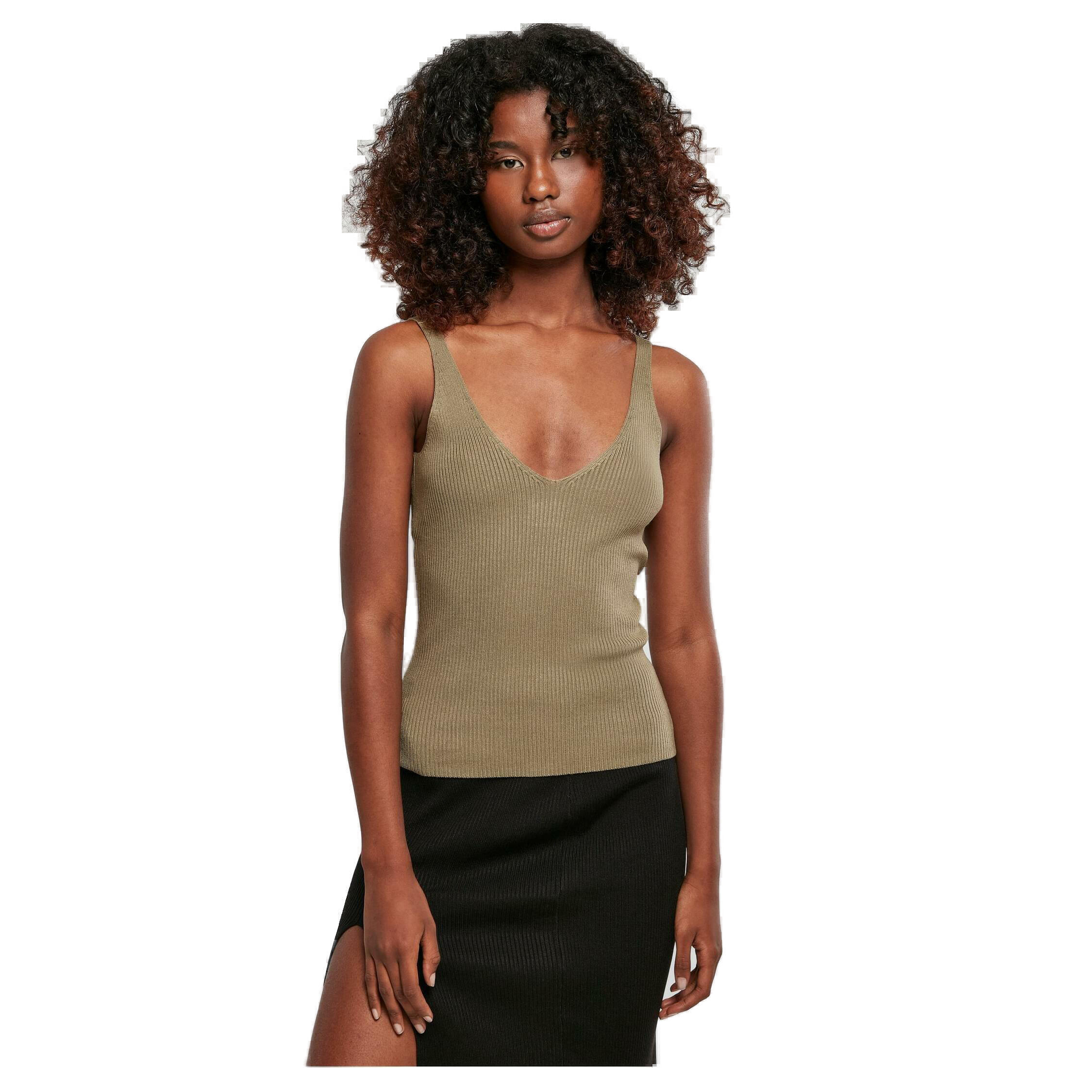 Koszulka damska z prążkowanego materiału Urban Classics GT