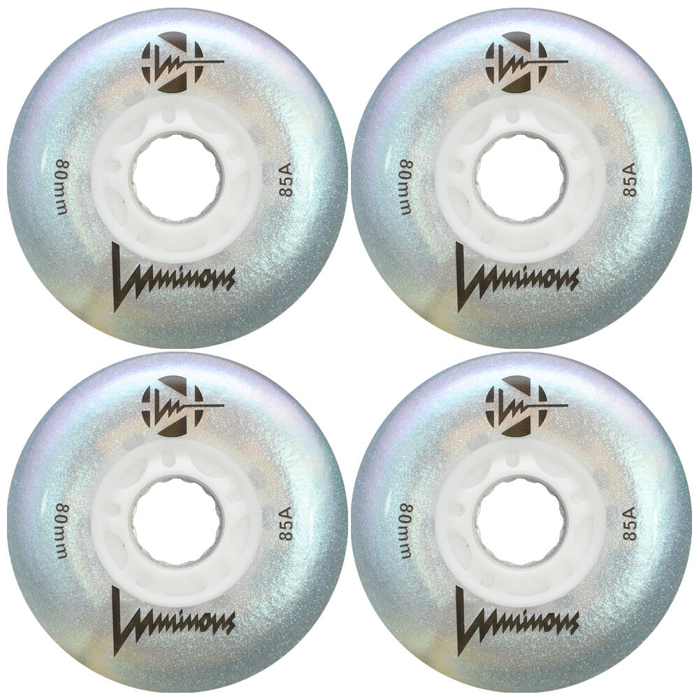 Kółka świecące do rolek Seba Luminous Led 80mm/85A White Pearl 4 sztuki