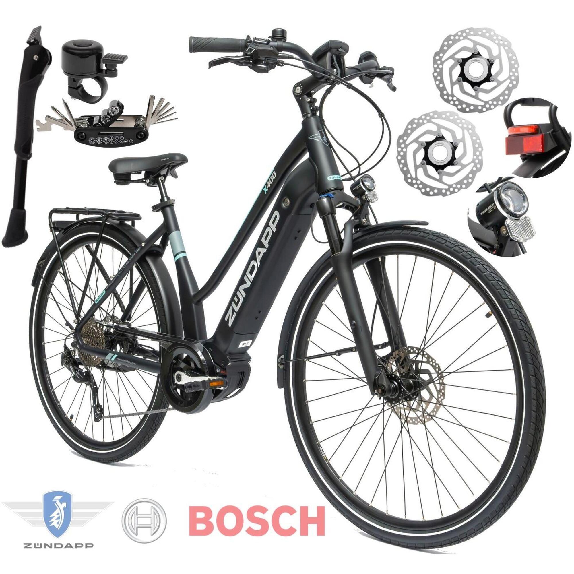 Rower Elektryczny Damski Trekkingowy 28" SHIMANO BOSCH 250 W LCD Hydraulika