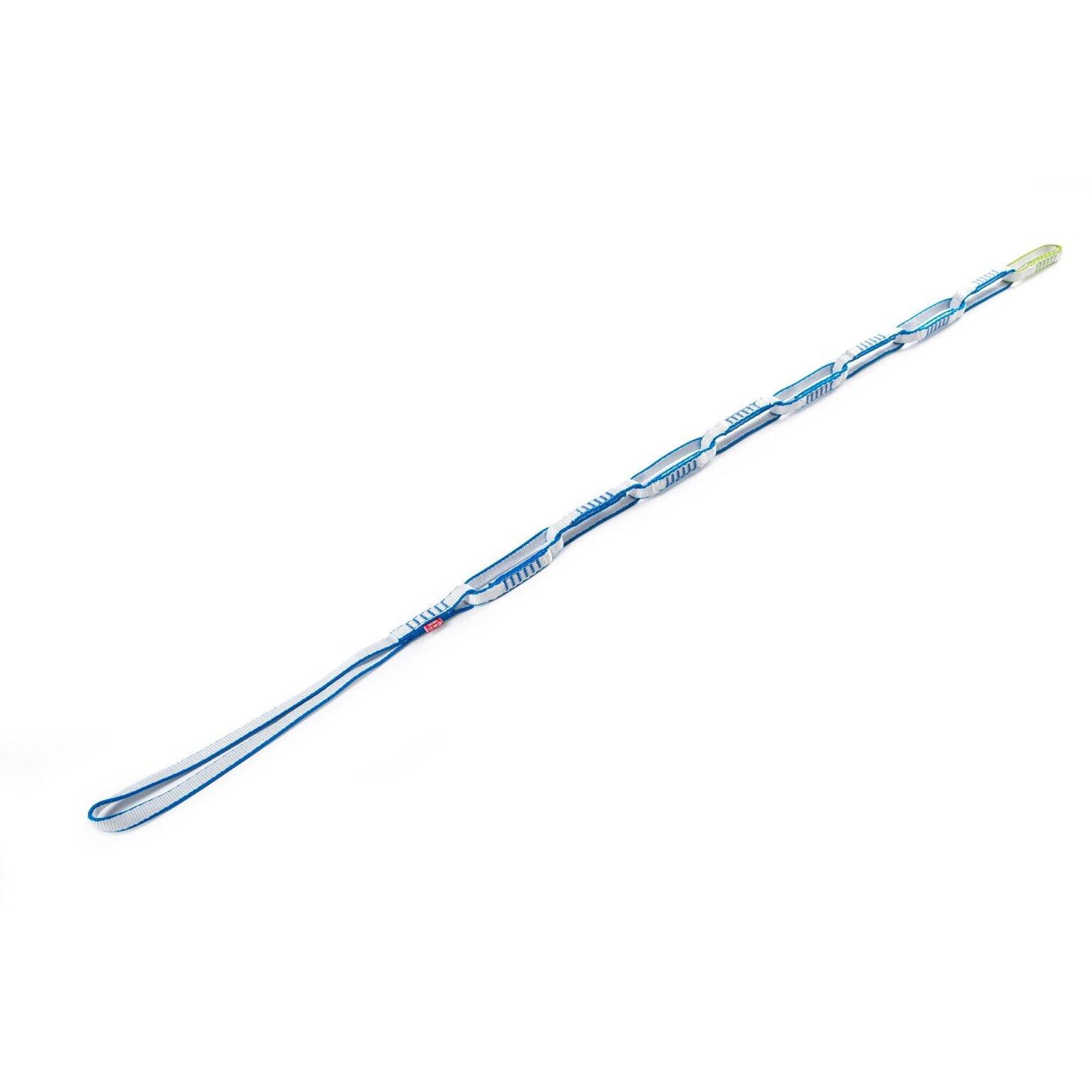 Taśma wspinaczkowa Ocun Ultichain Bio-Dyn 12 mm 120 cm - blue/white