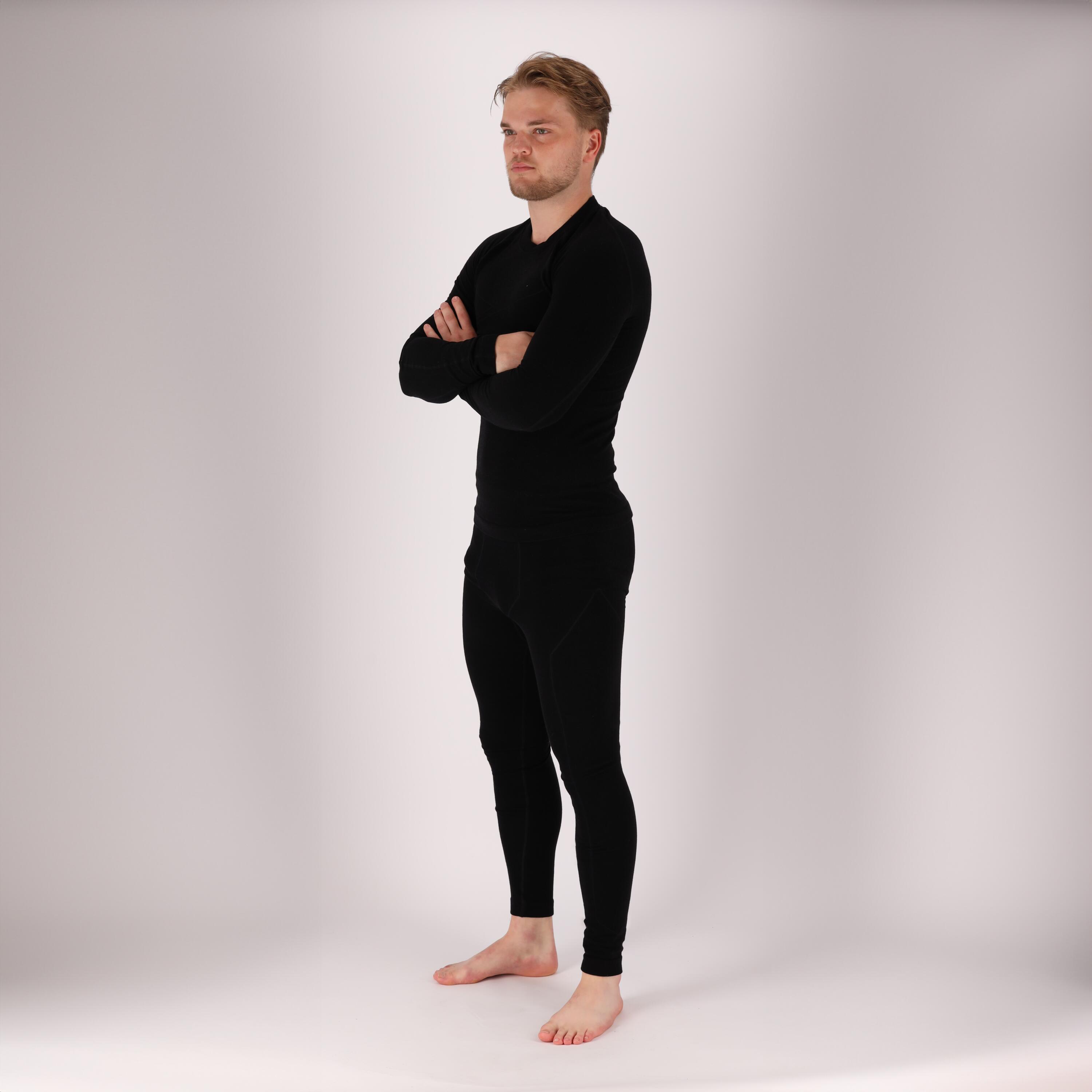 Spodnie termoaktywne męskie - Czarne - 2 sztuki - Thermo Panty