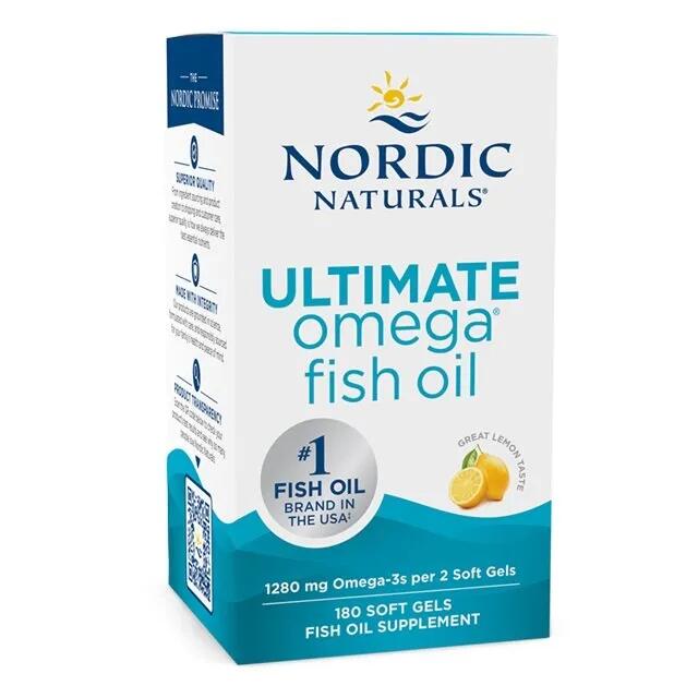 Ultimate Omega Nordic Naturals 1280mg Omega Cytryna 180 kapsułek