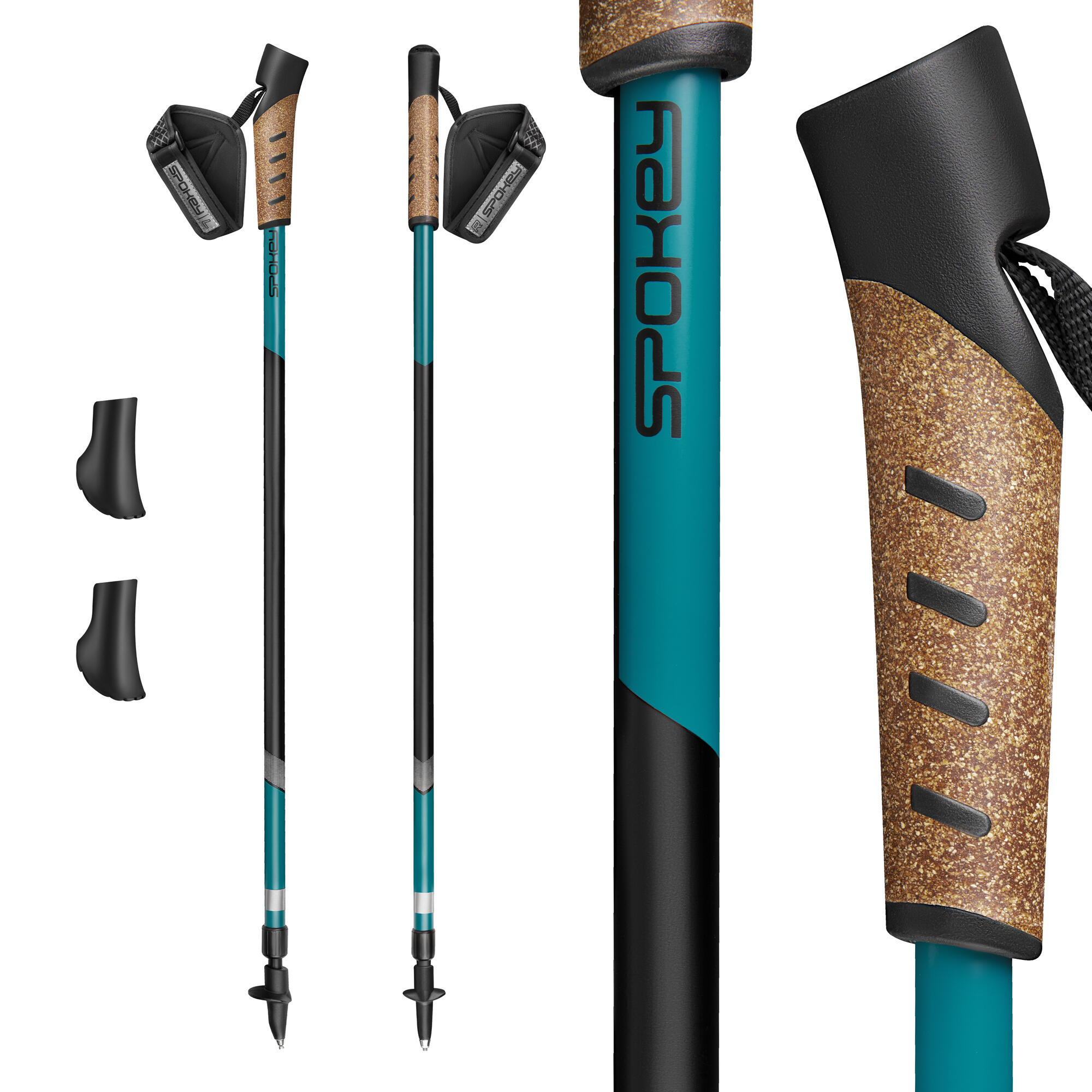 Kije Nordic Walking teleskopowe z amortyzacją Spokey Peak