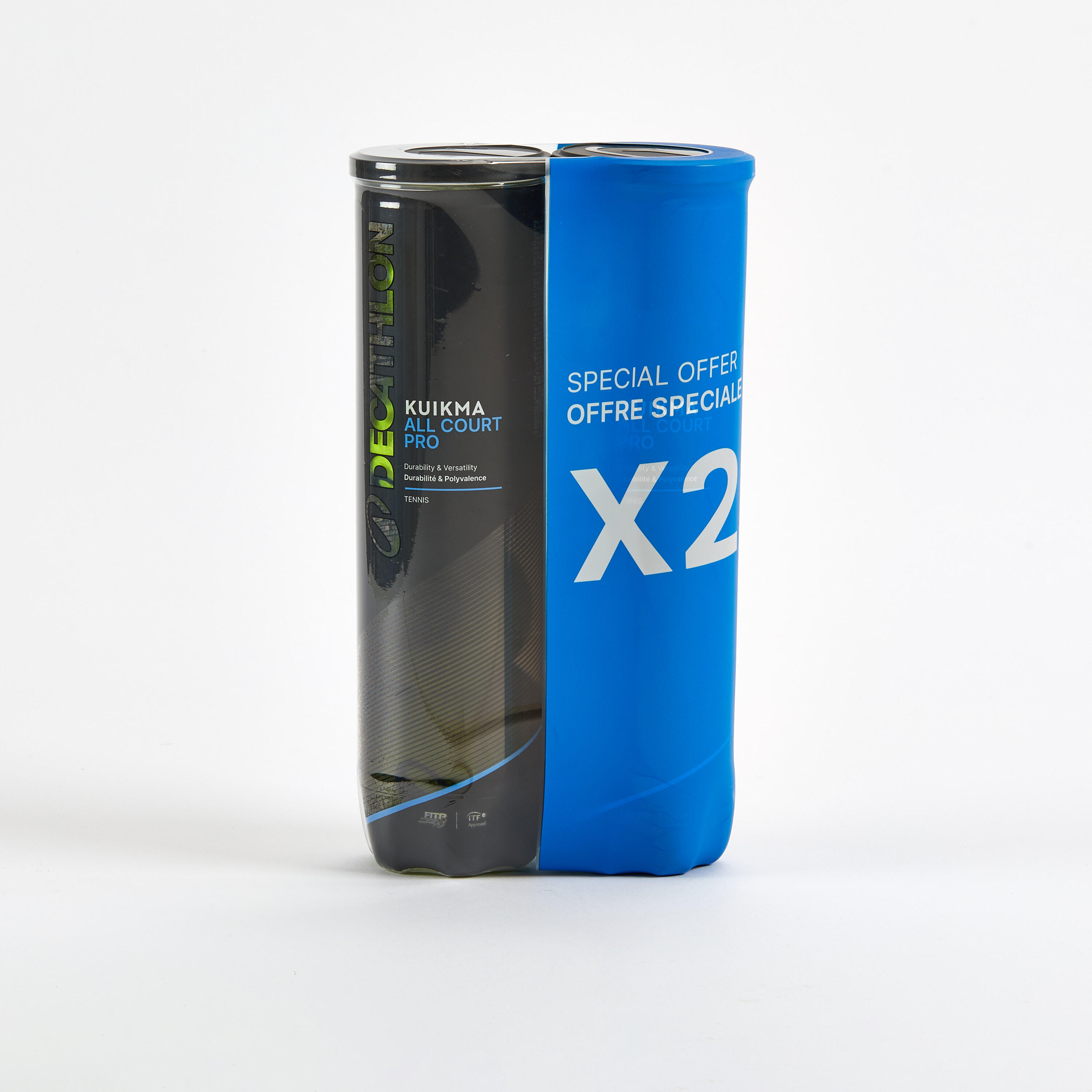 Piłka tenisowa uniwersalna Kuikma All Court Pro (2 puszki po 4 piłki)