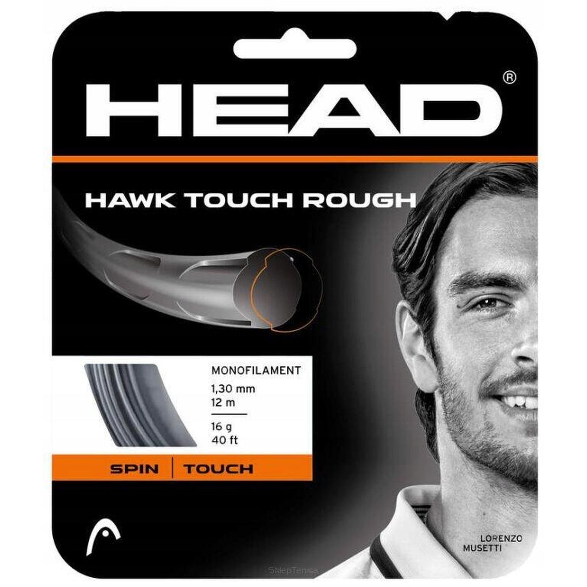 Naciąg tenisowy Head Hawk Touch Rough 12m 1.30 czarny