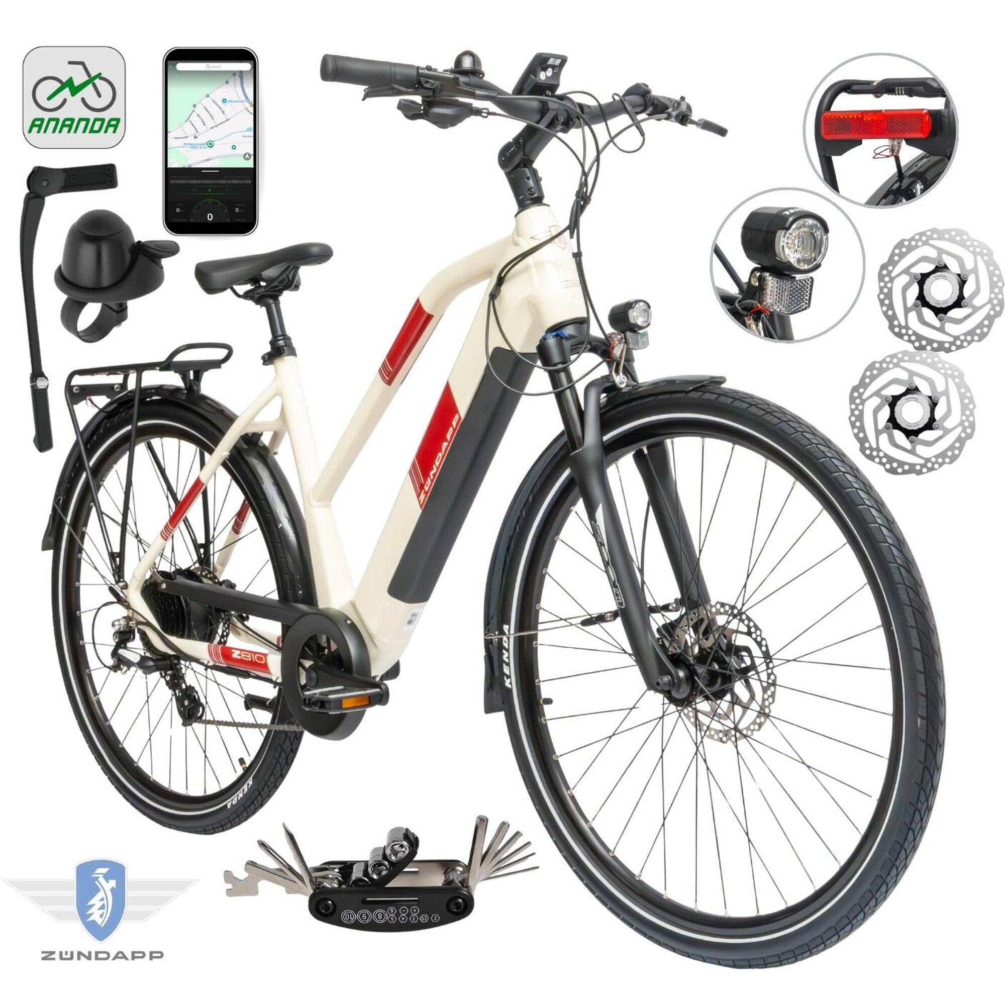 Rower Elektryczny Damski Trekkingowy 28" SHIMANO 250 W LCD Aplikacja 2025