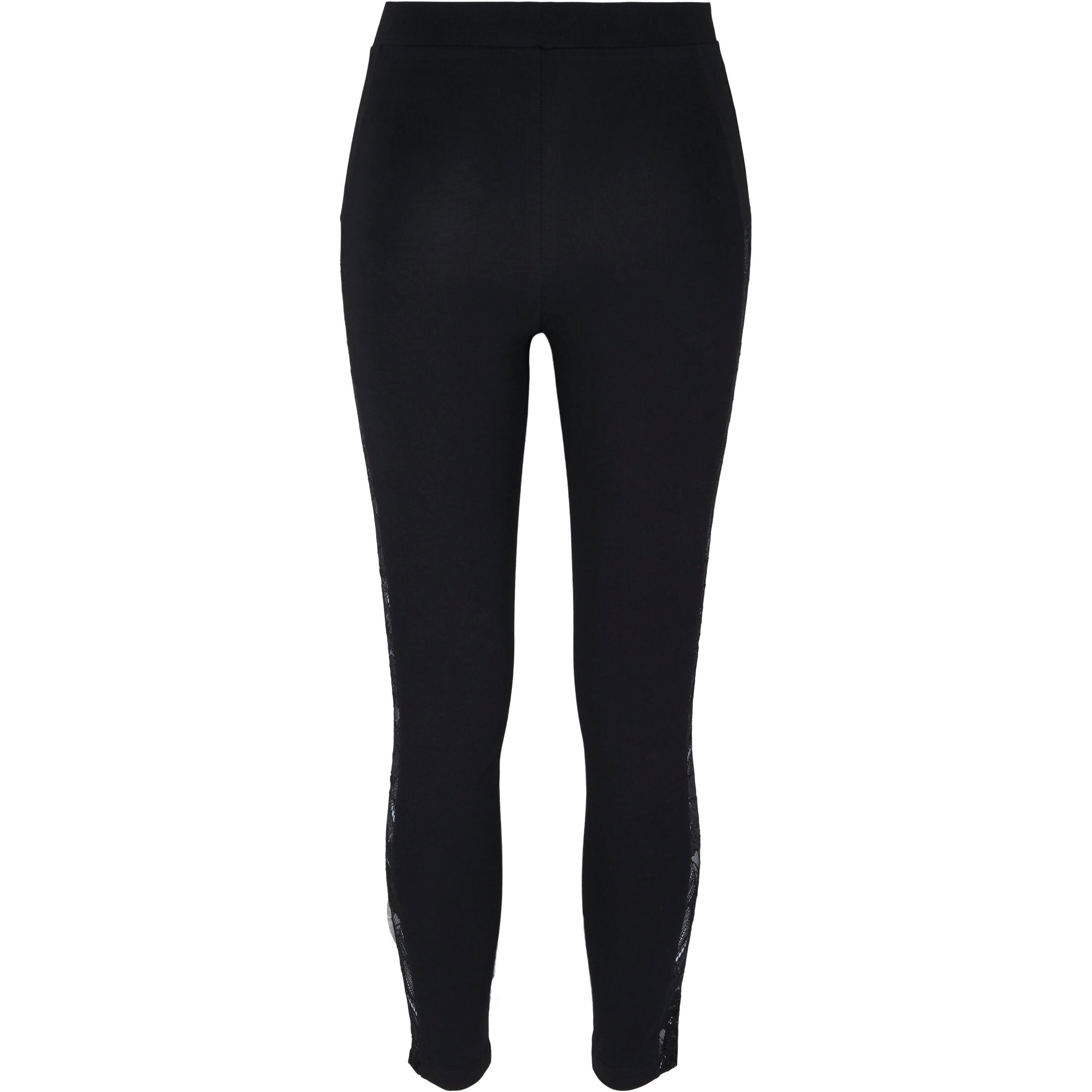 Damskie klasyczne legginsy z koronki w paski gt