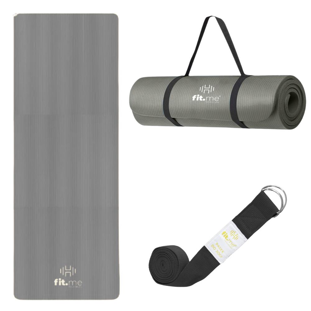 Mata do ćwiczeń i jogi NBR 1,5 cm z uchwytem Fit.me