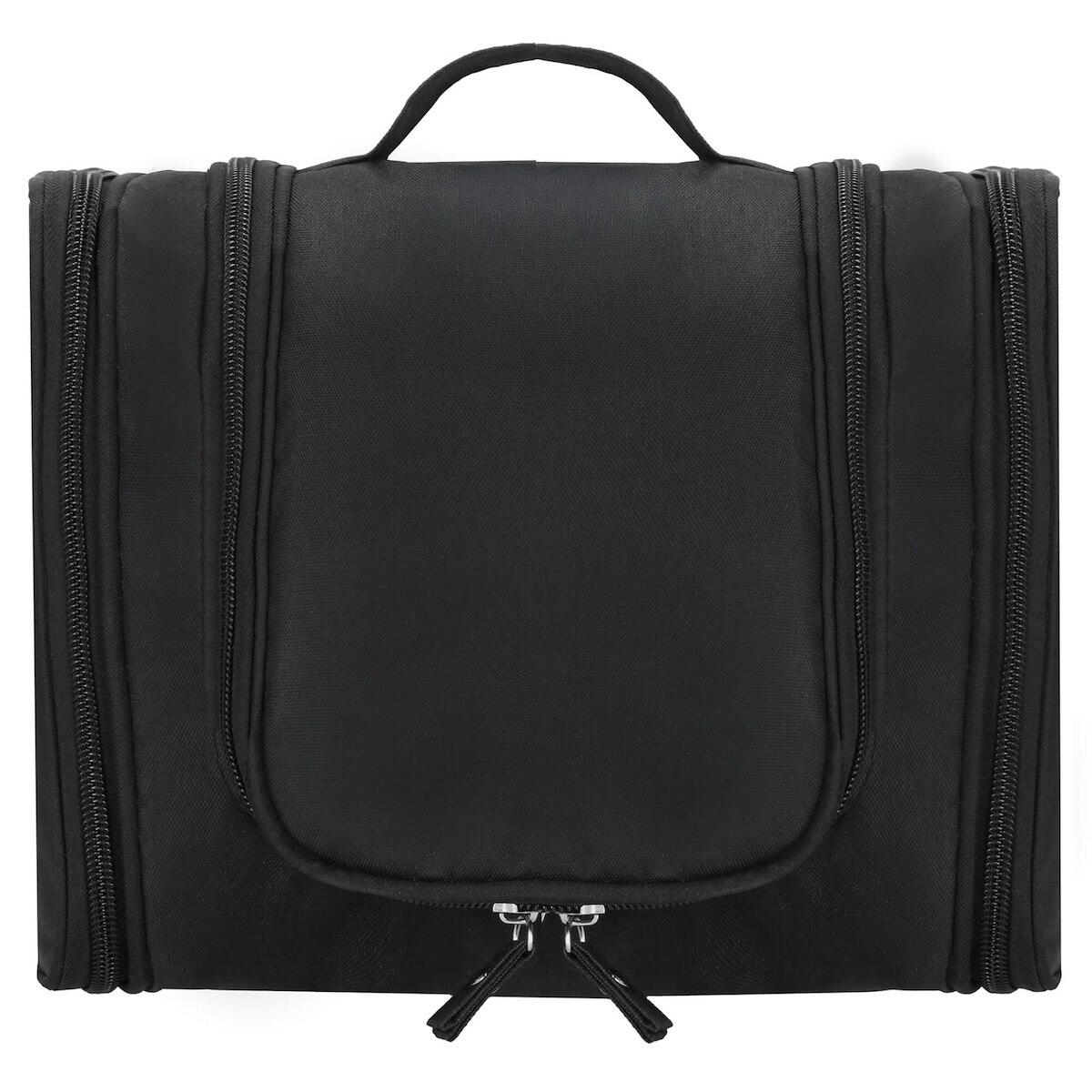 Kosmetyczka, organizer podróżny 24x21x10 cm kuferek z 13 przegródkami, czarny