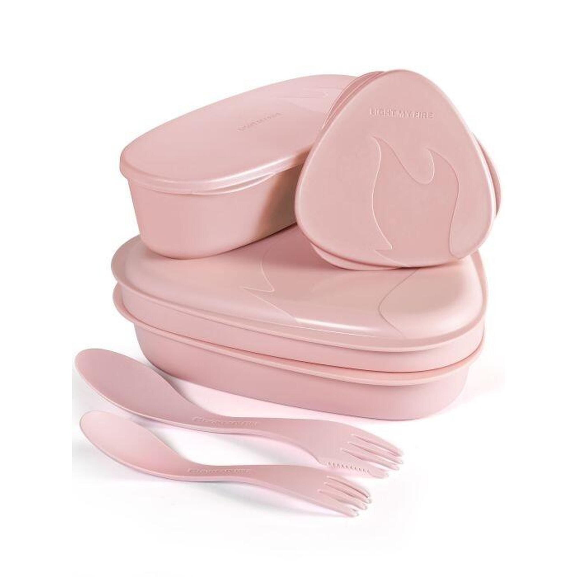 Menażka zestaw naczyń turystycznych z dwoma sporkami Lunch Kit