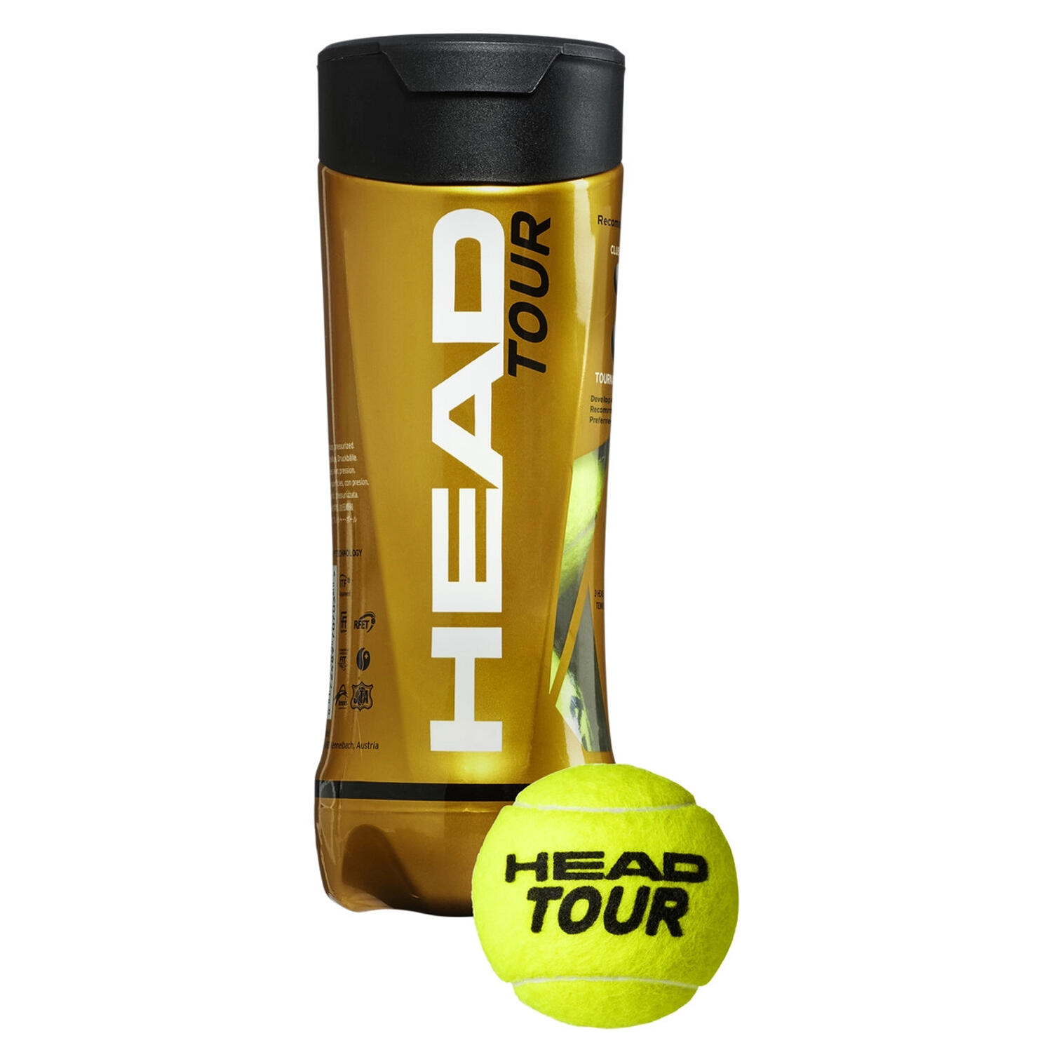 Piłki Tenisowe Tour (zestaw 3 Sztuk)
