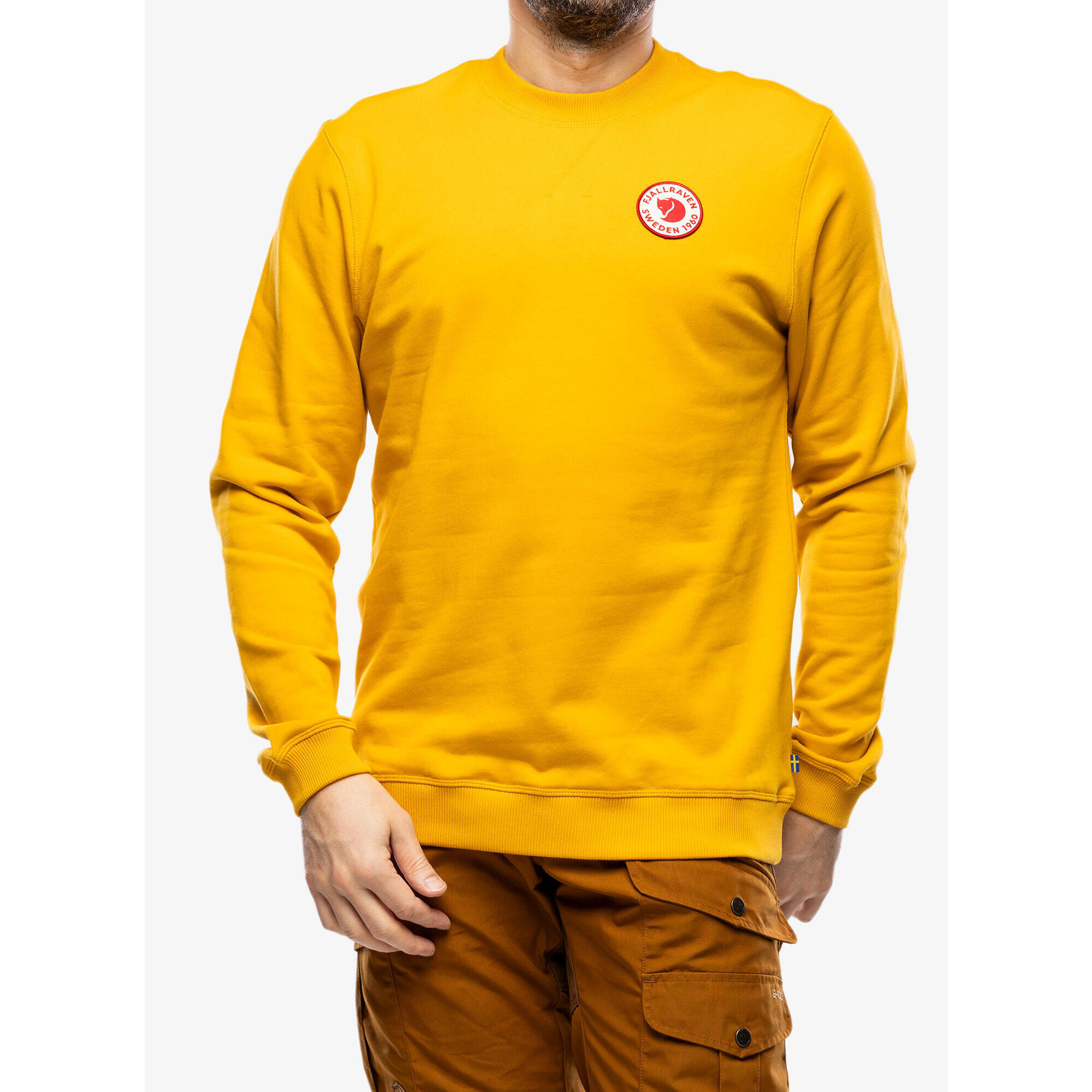 Bluza bawełniana męska Fjallraven 1960 Logo Badge Sweater M
