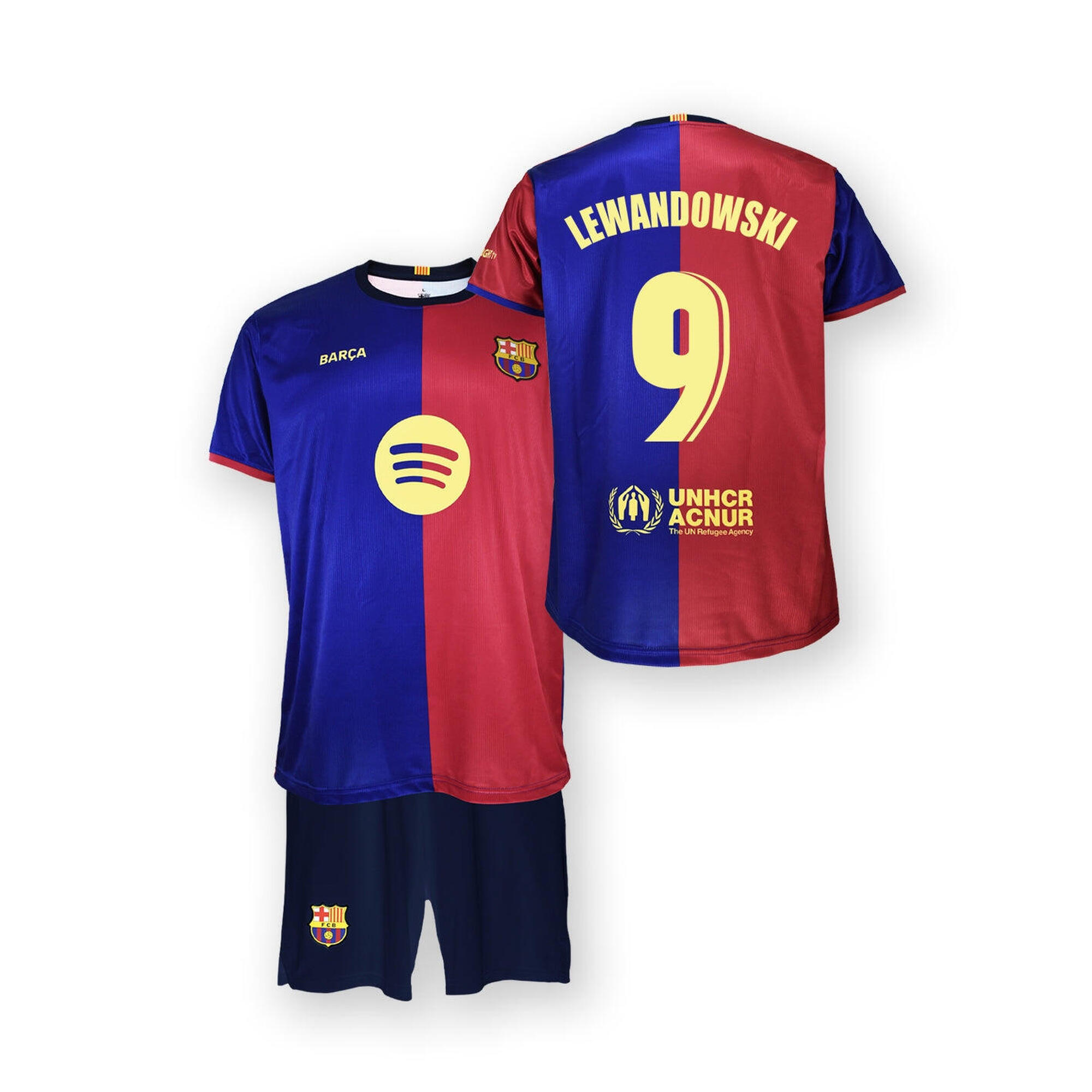 FC Barcelona komplet koszulka spodenki junior Home FCB 2024/25 Lewandowski