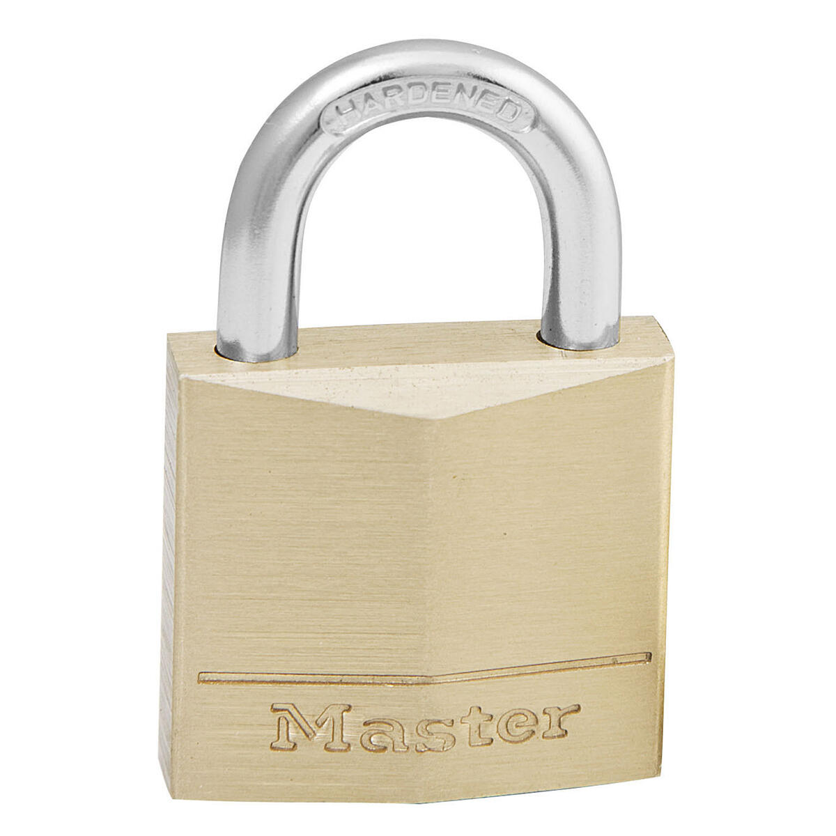 Mosiężna kłódka na klucz Master Lock 130EURD, kolor złoty, 4,9 x 3 x 1,2 cm