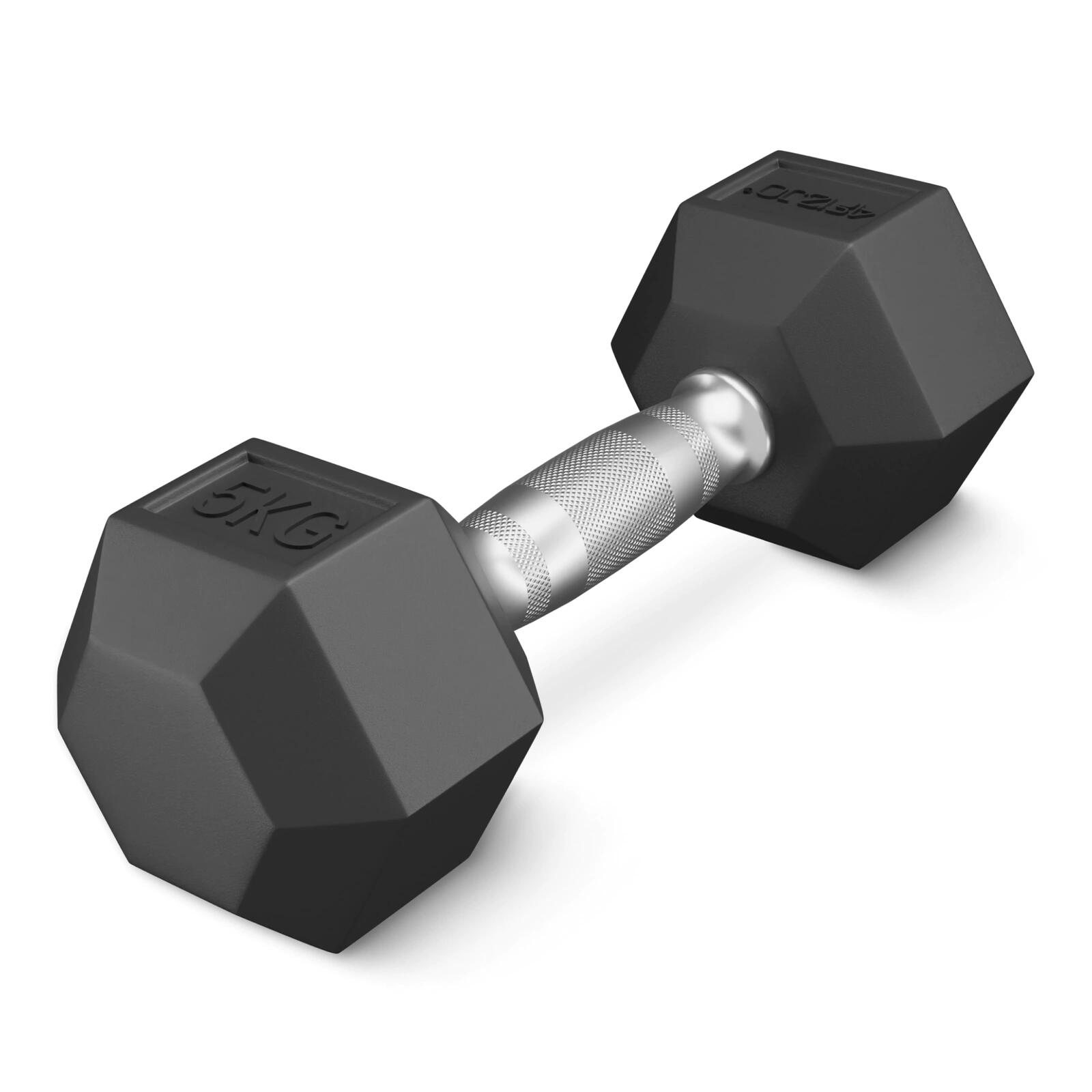 Hantle stalowe do treningu siłowego HEX (1 sztuka)