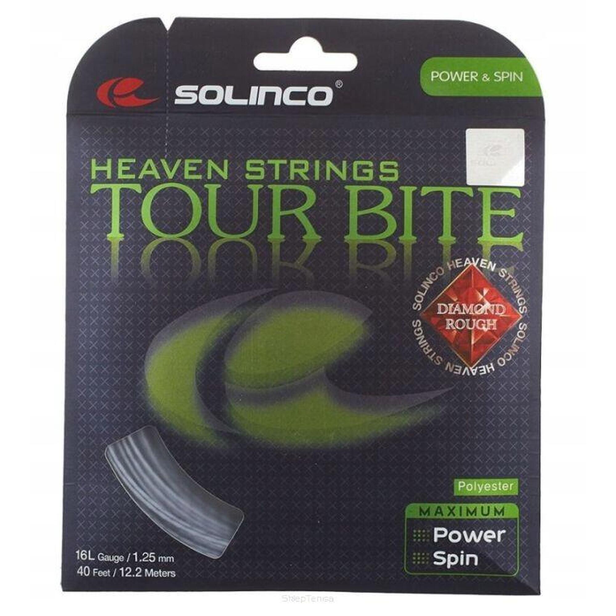 Naciąg tenisowy Solinco Tour Bite Diamond Rough 1.30 szary