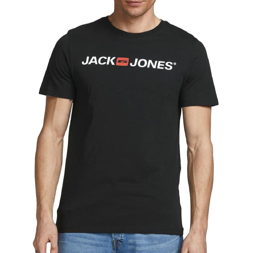 Koszulka z krótkim rękawem Męska Jack & Jones 12137126 Czarny