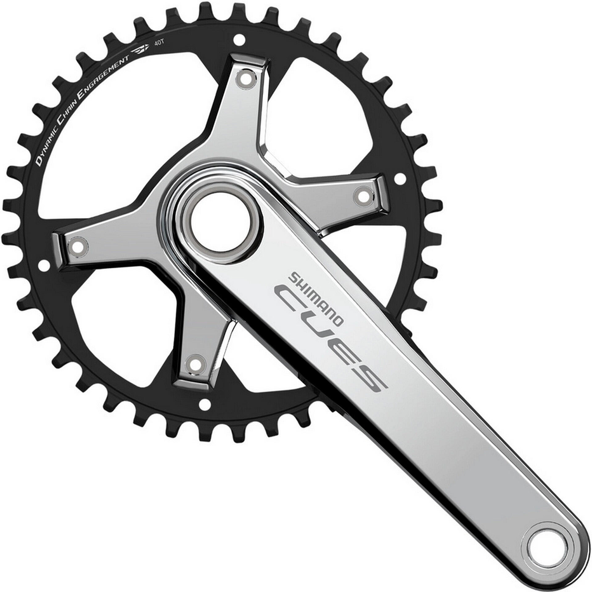 Mechanizm korbowy CUES FC-U6030-1 „Polished Silver Edition”, 10/11-rzędowy, 40T,