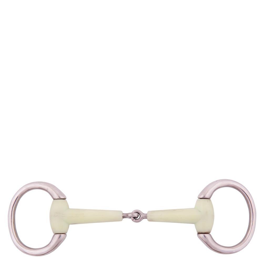 Pojedyńcze wędzidło oliwkowe ze stali nierdzewnej dla kucyka BR Equitation Apple