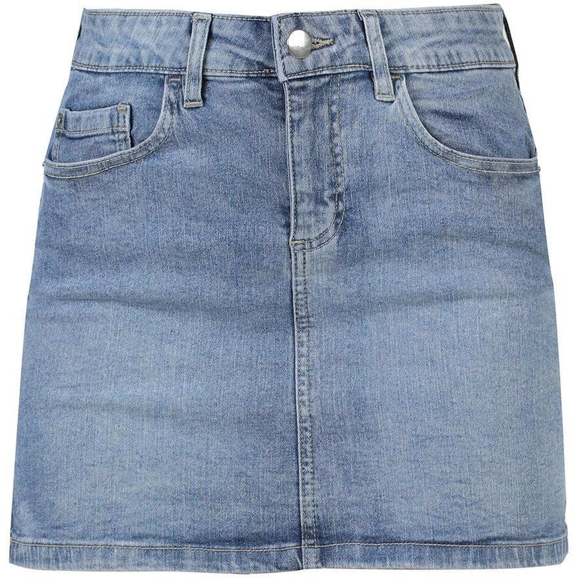 Spódnica Maura Świetlisty Niebieski - Elegancka Midi z Bawełny