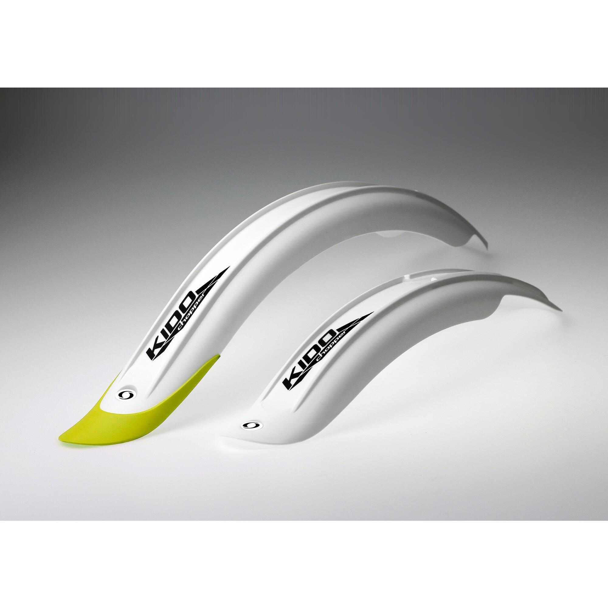 Błotniki Simpla KIDO SHORT 20" P+T biało/limonkowy