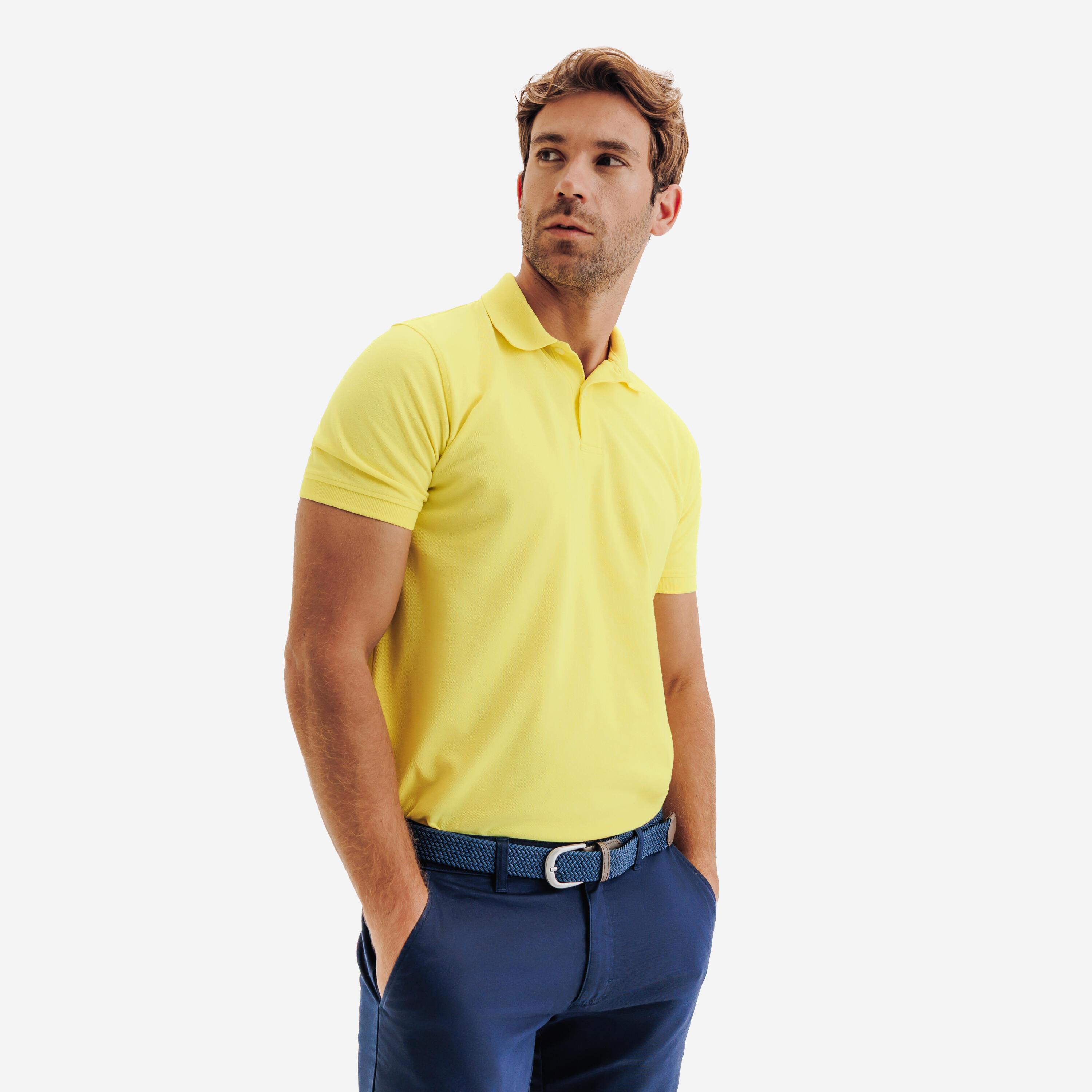 Koszulka polo do golfa z krótkim rękawem męska Inesis MW500