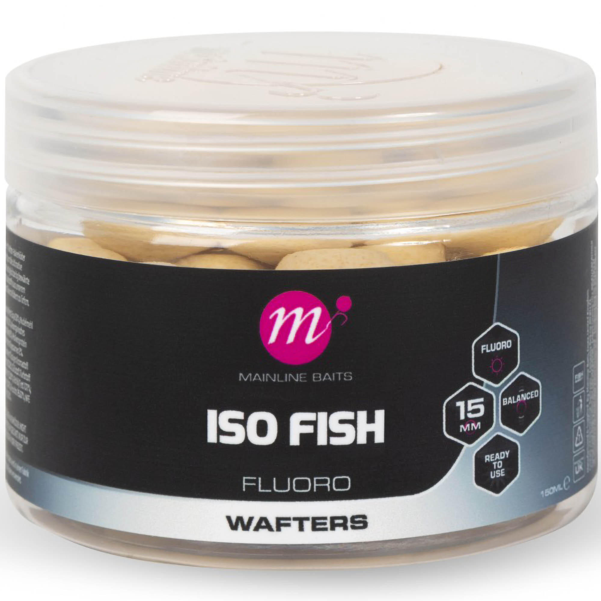 Przynęta Kulki Mainline Iso Fish Fluoro Wafters 15Mm White