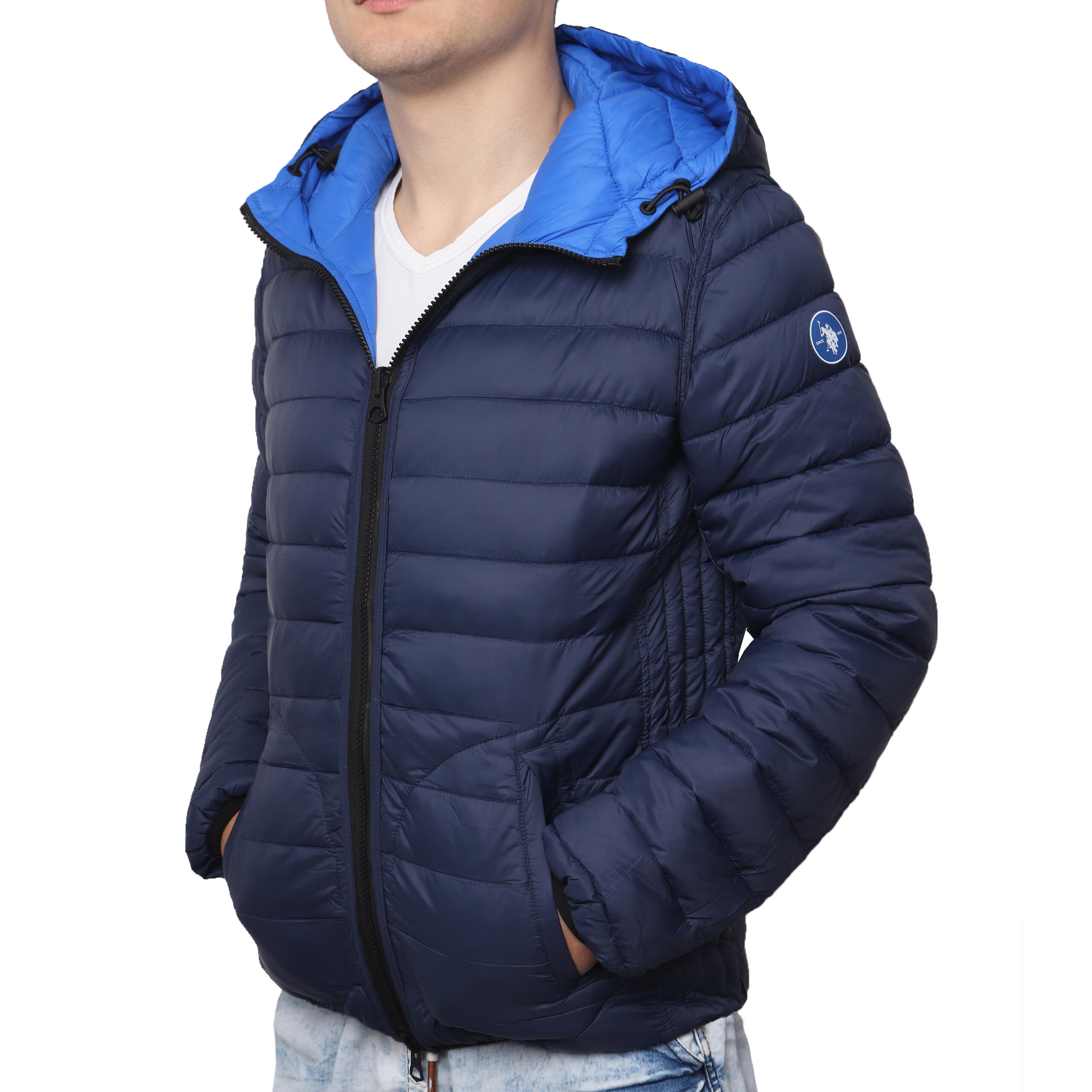 Kurtka męska dwustronna z kapturem U.S POLO