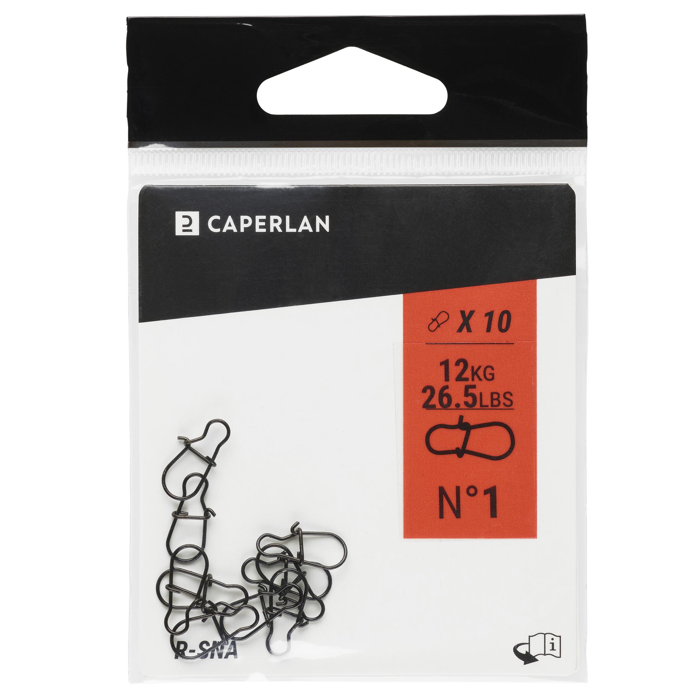 Agrafki wędkarskie Caperlan R czarne niklowane