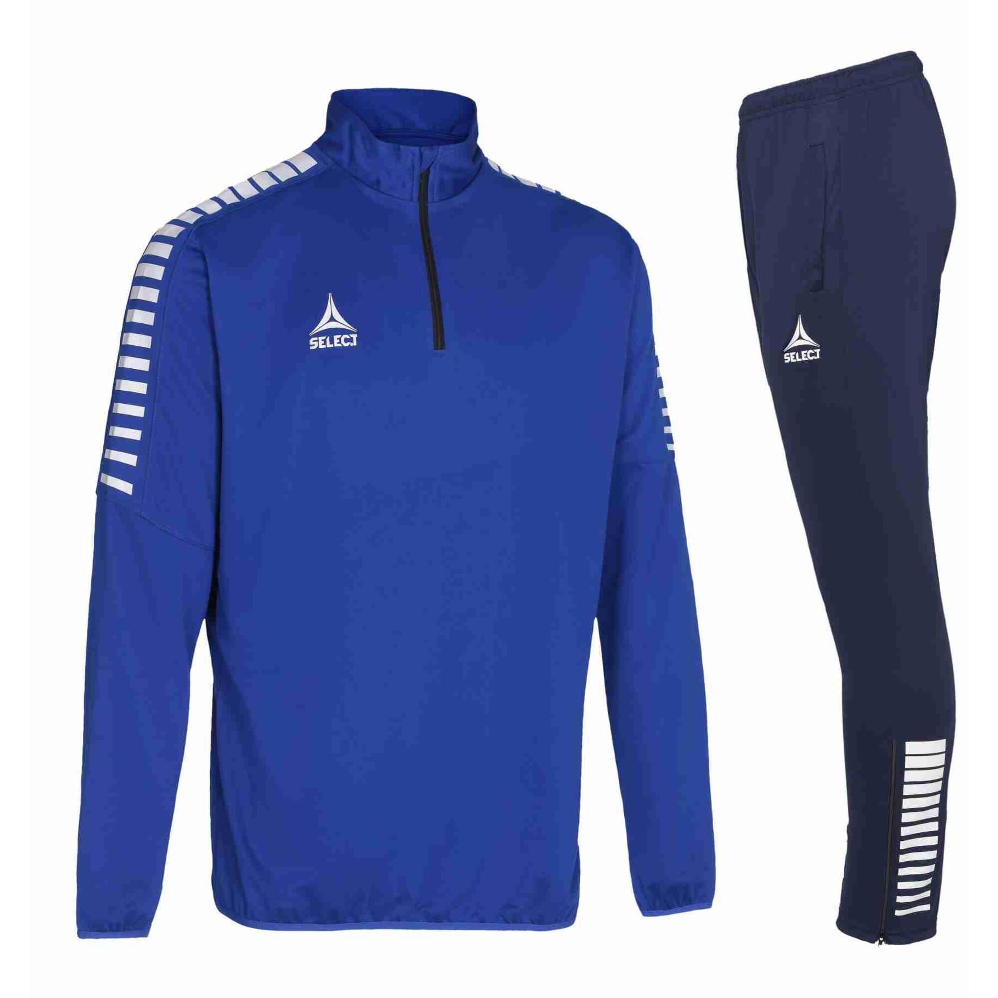 Bluza męska poliestrowa rozpinana Select ARGENTINA 1/2 ZIP niebieska