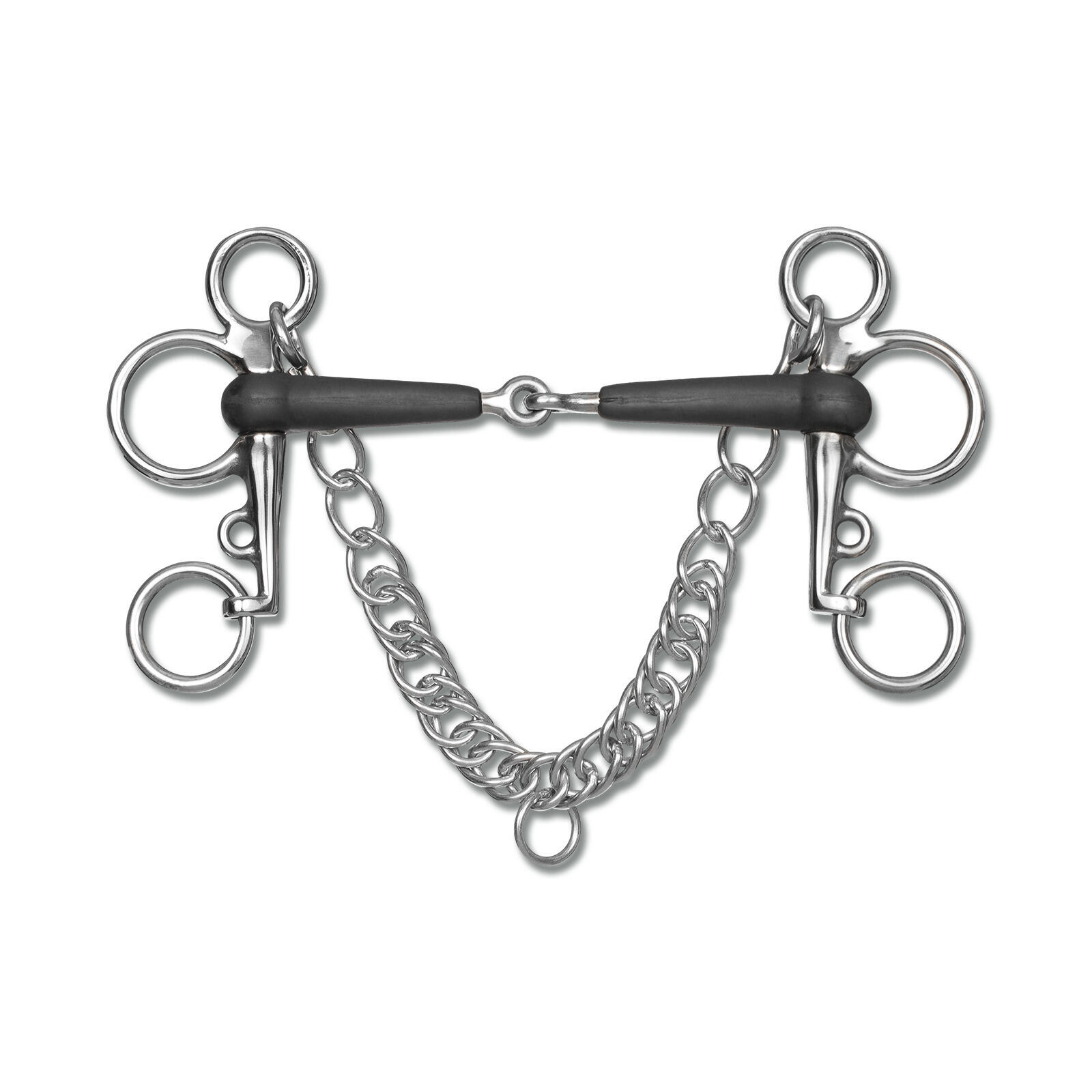 Pelham gumowy z prostym łamańcem Waldhausen