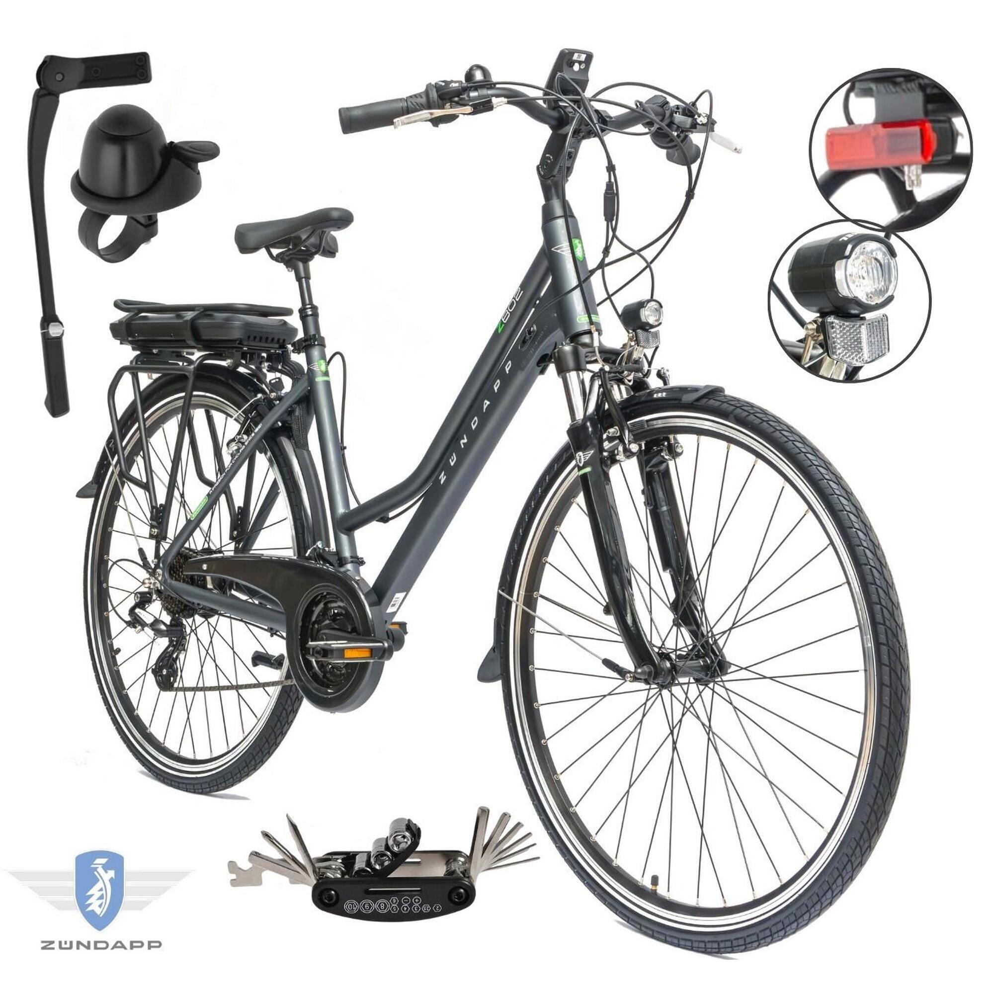 Rower Elektryczny Damski Trekkingowy 28" Aplikacja 2025 LCD 250 W SHIMANO