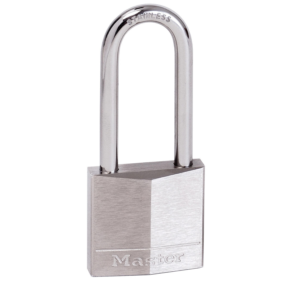Kłódki morskie na klucz z długim kabłąkiem Master Lock 640EURDLH, kolor szary,