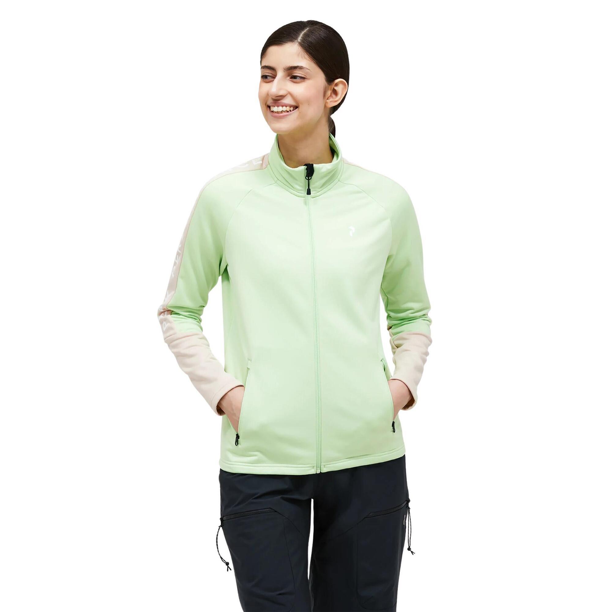 Bluza Peak Performance damska Rider Zip Jacket zielona - S