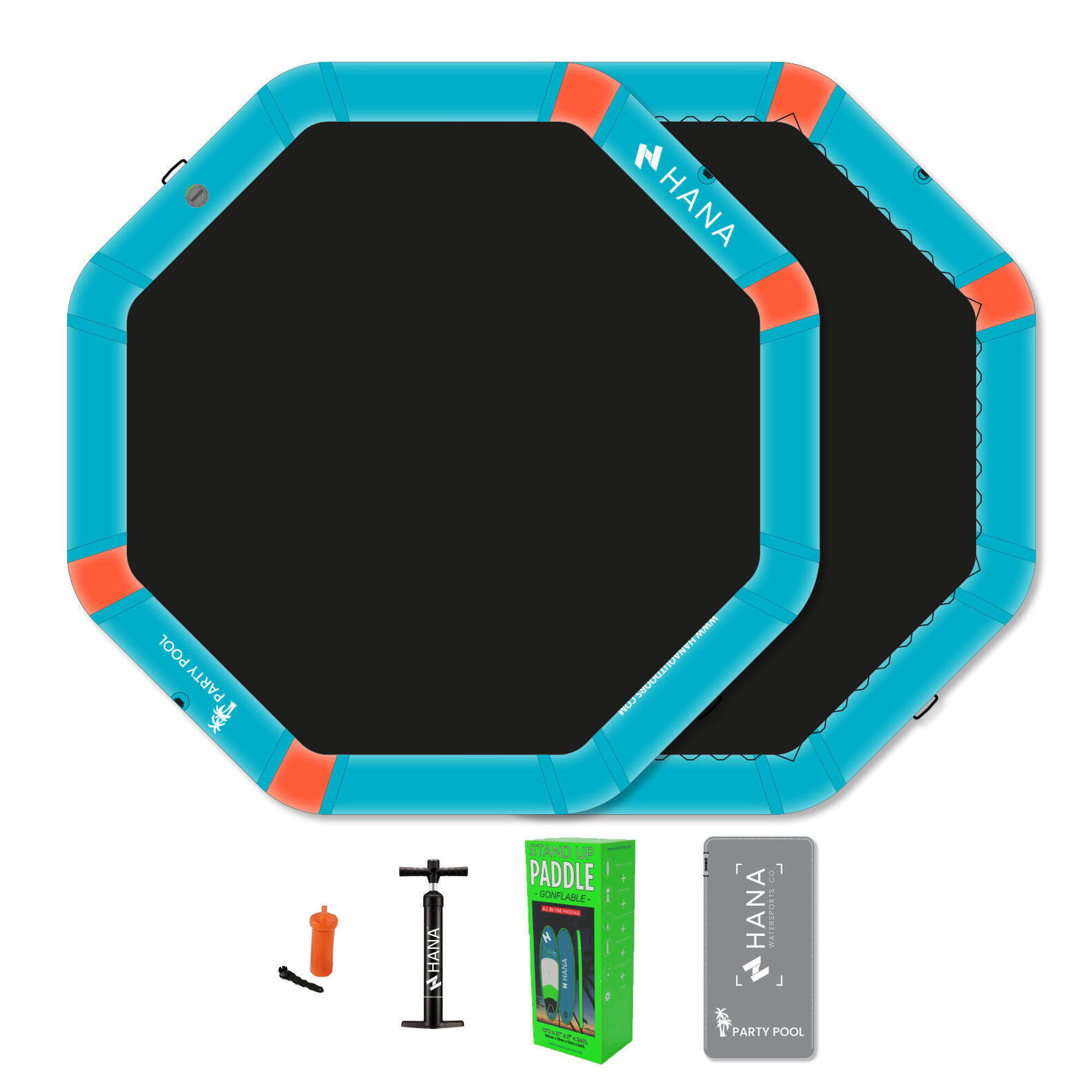 HANA Party Pool Niebieski i pomarańczowy