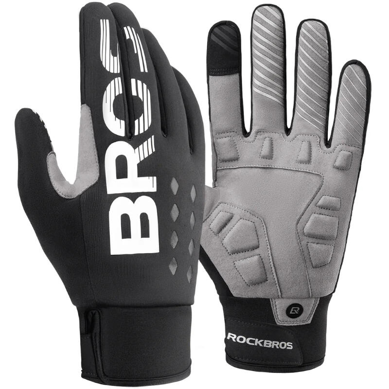 Rękawiczki rowerowe długie dla dorosłych Rockbros S209BK