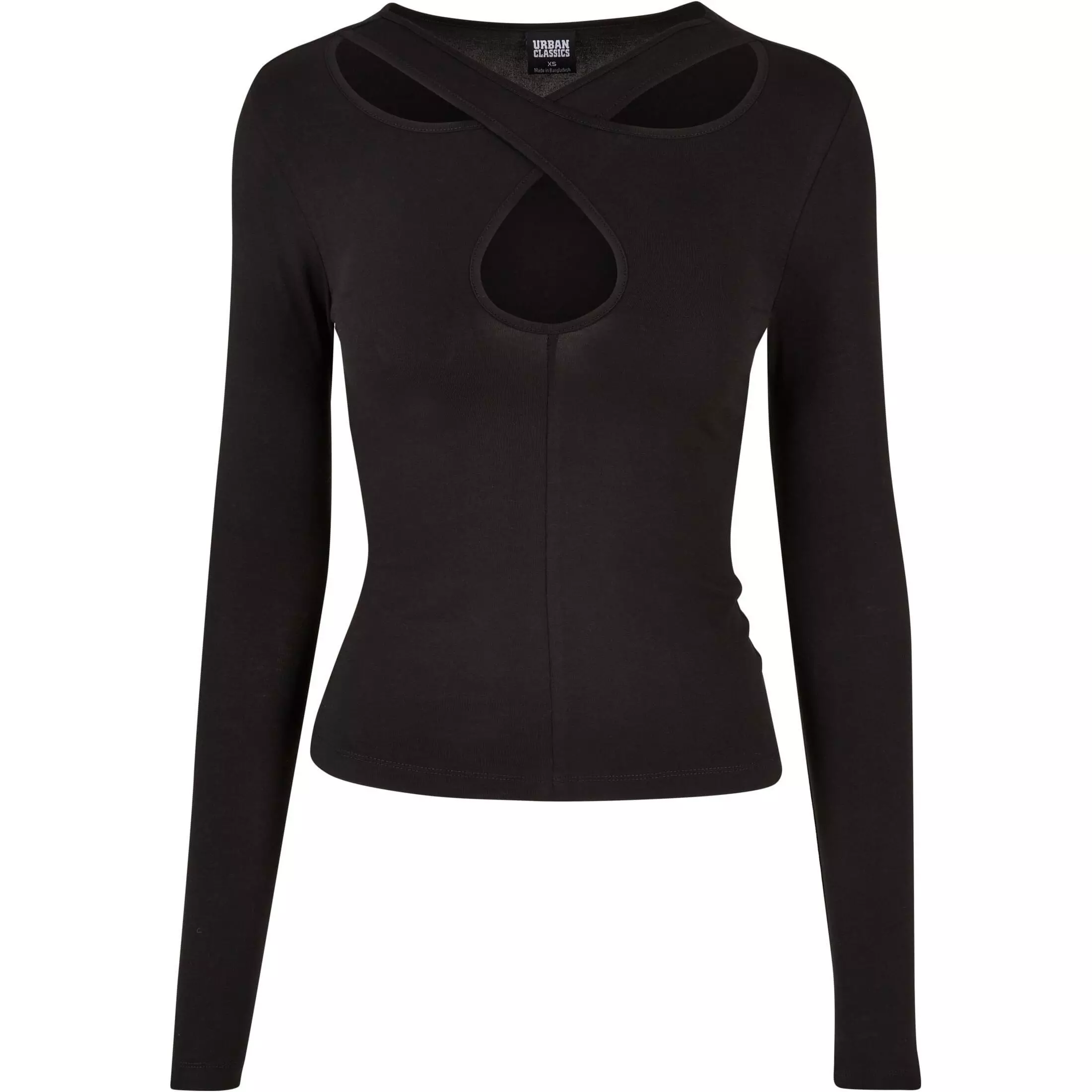 Damska koszulka z długim rękawem Urban Classics Crossed Cut Out