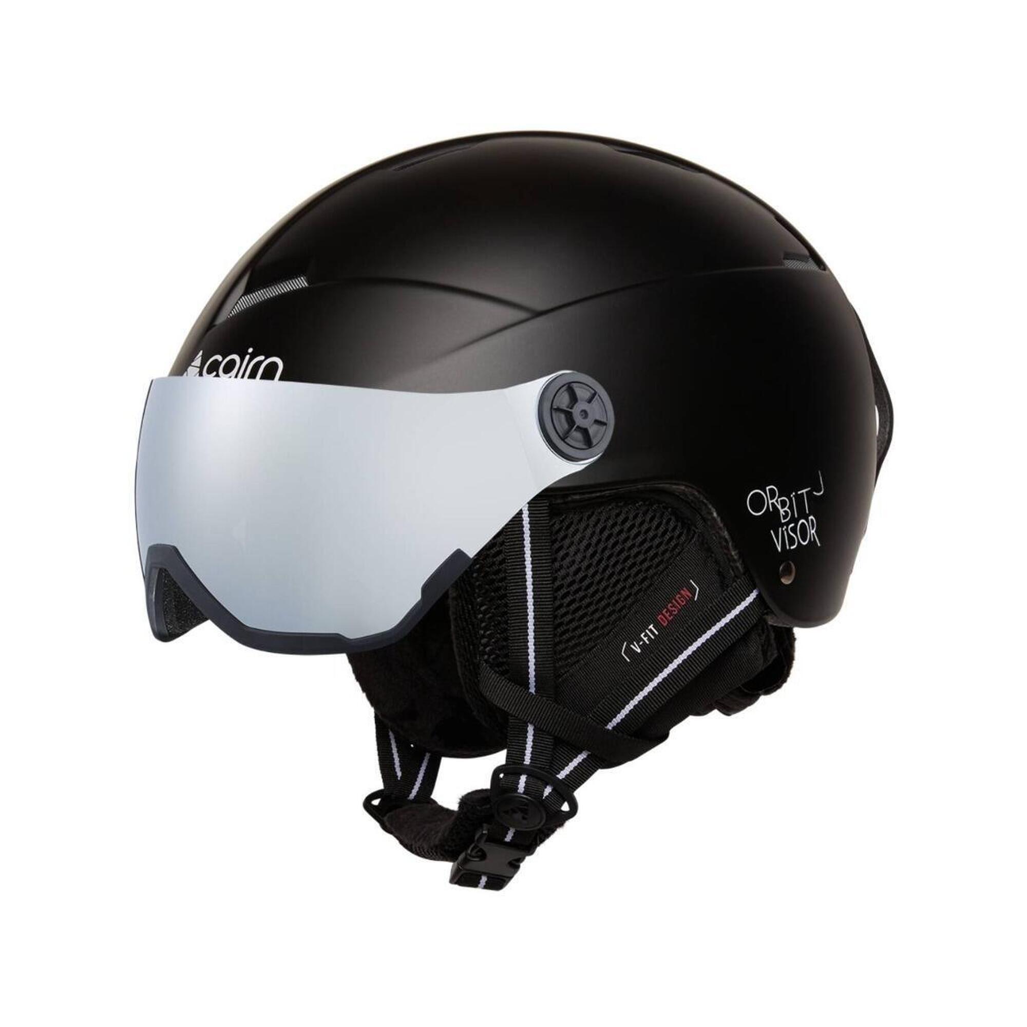 Kask narciarski dla dzieci z daszkiem – Orbit Visor – matowa czerń